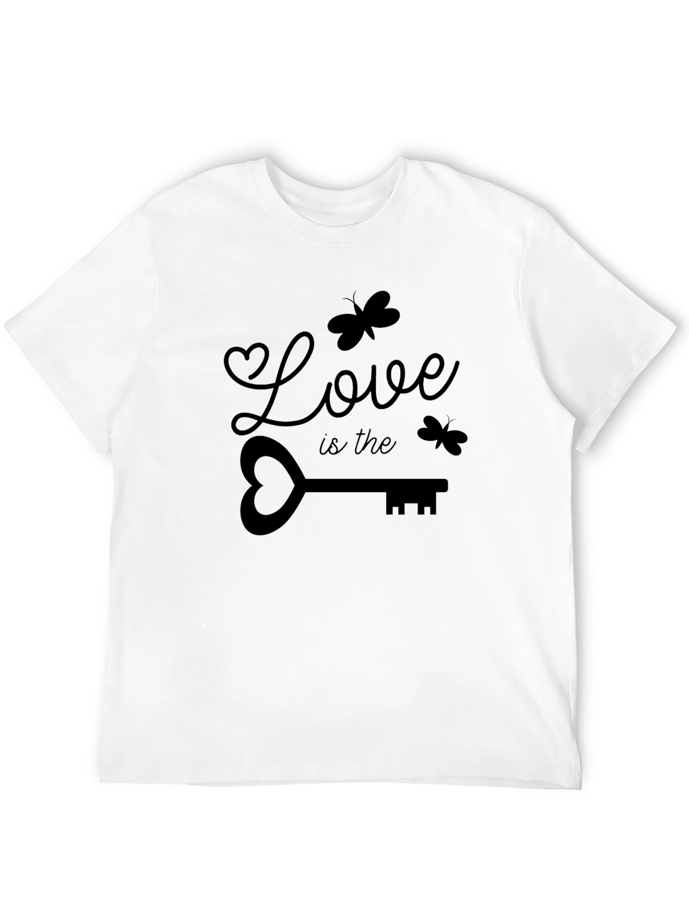 Love Is The Key Graphic Tee - Black