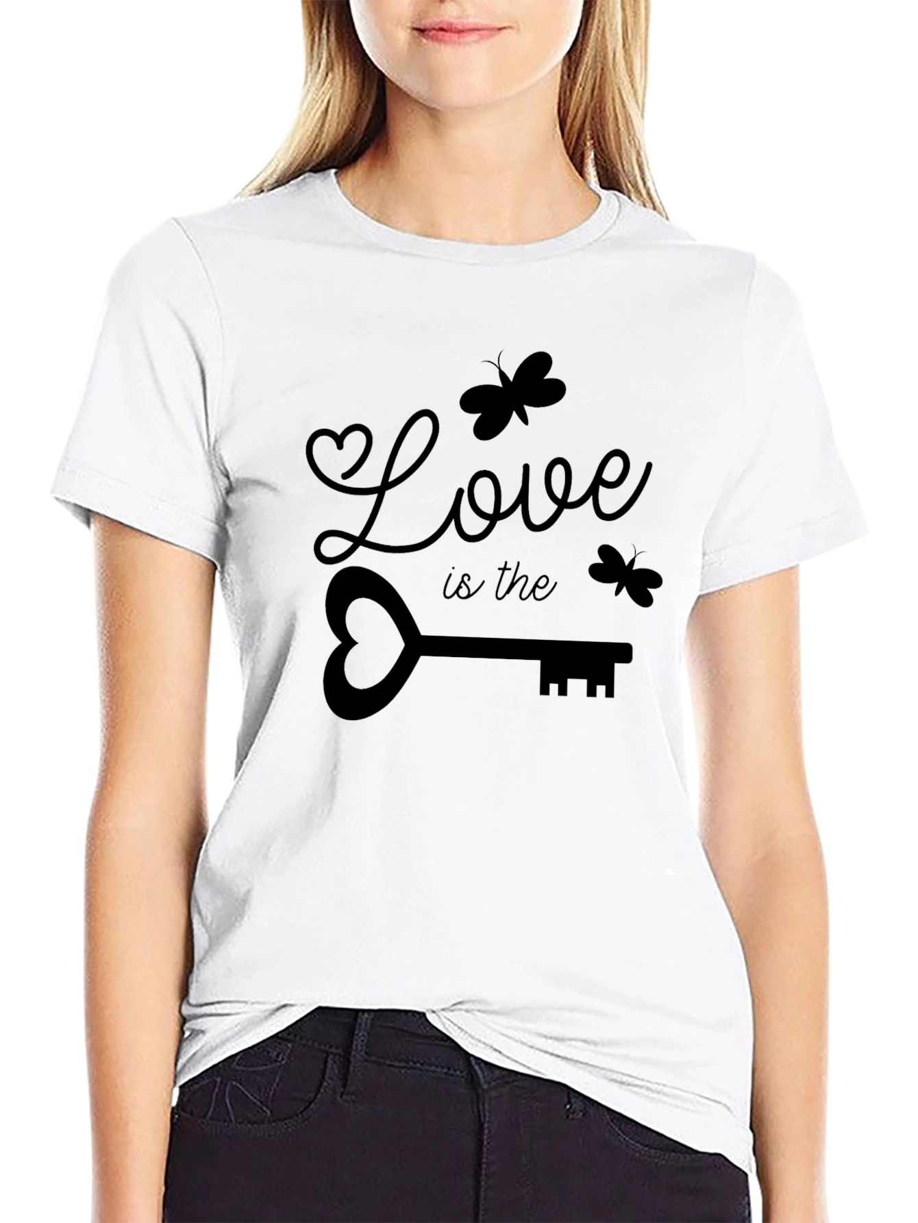 Love Is The Key Graphic Tee - Black