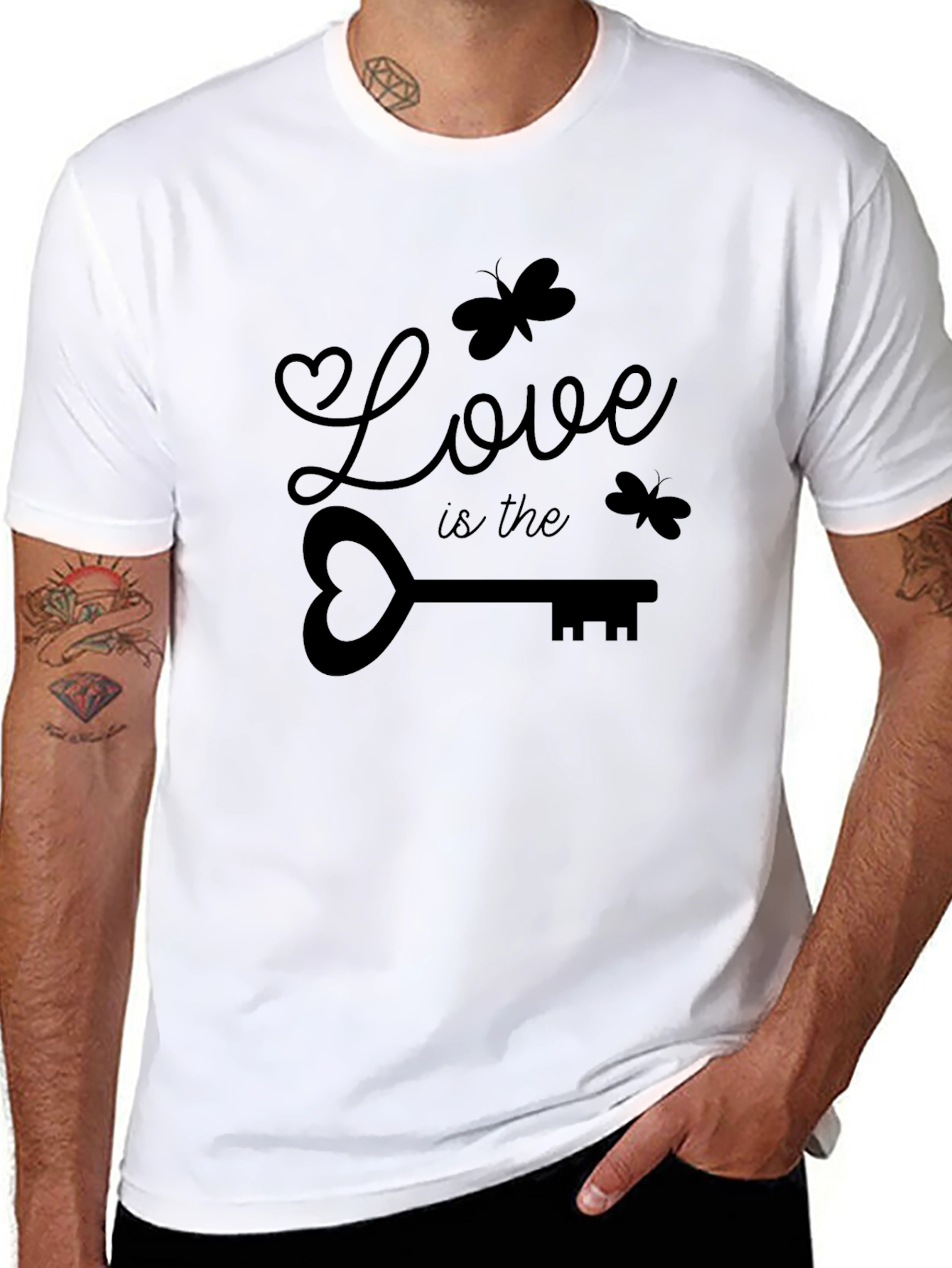 Love Is The Key Graphic Tee - Black