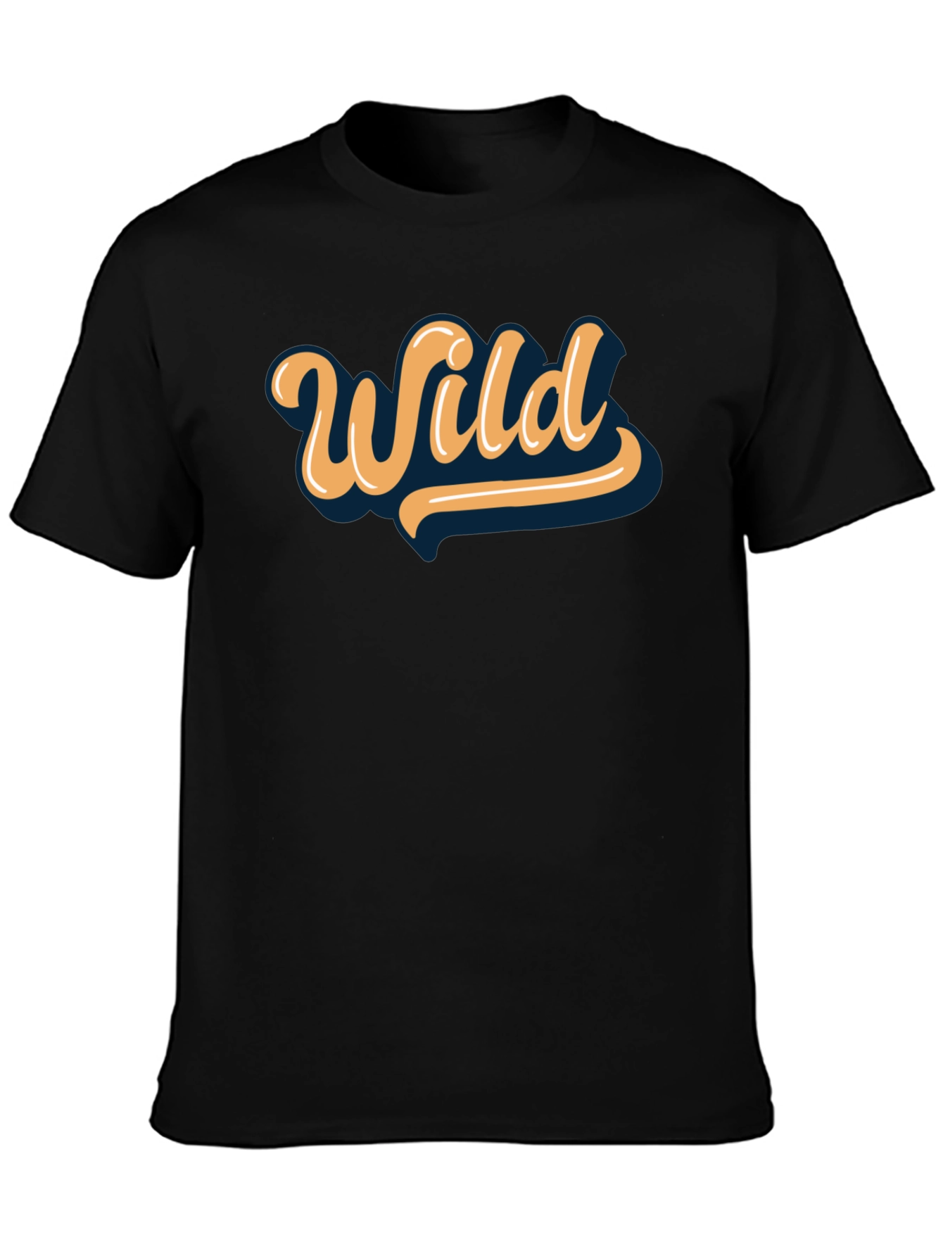 Wild Graphic Print Black T-Shirt
