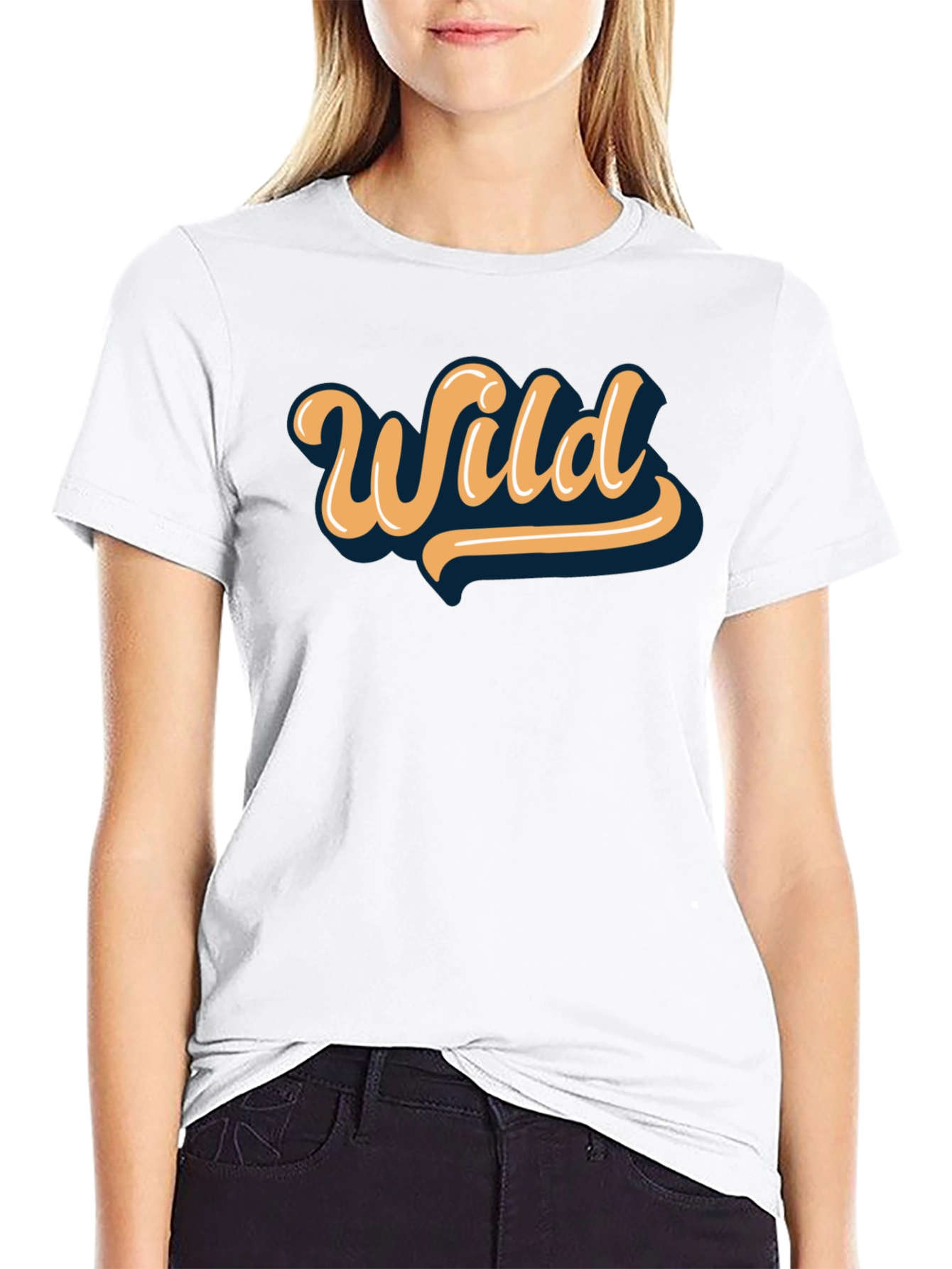 Wild Graphic Print Black T-Shirt