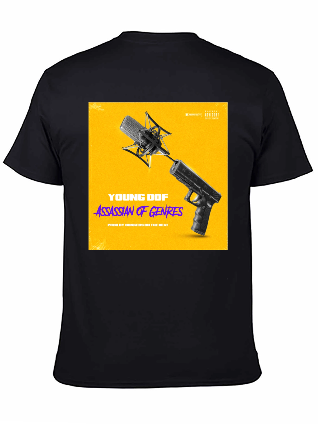 Young DOF Assassin of Genres Black T-Shirt