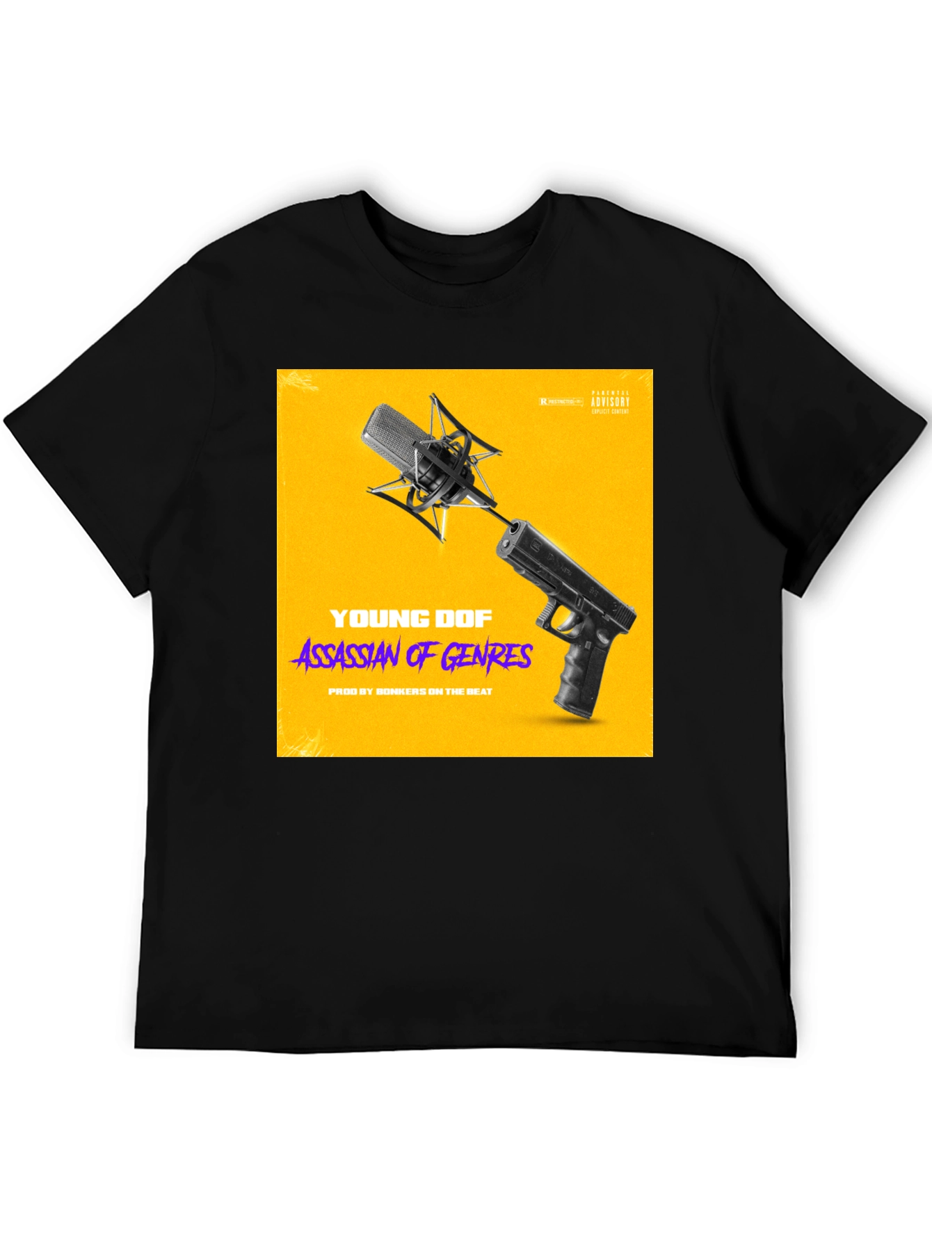 Young DOF Assassin of Genres Black T-Shirt