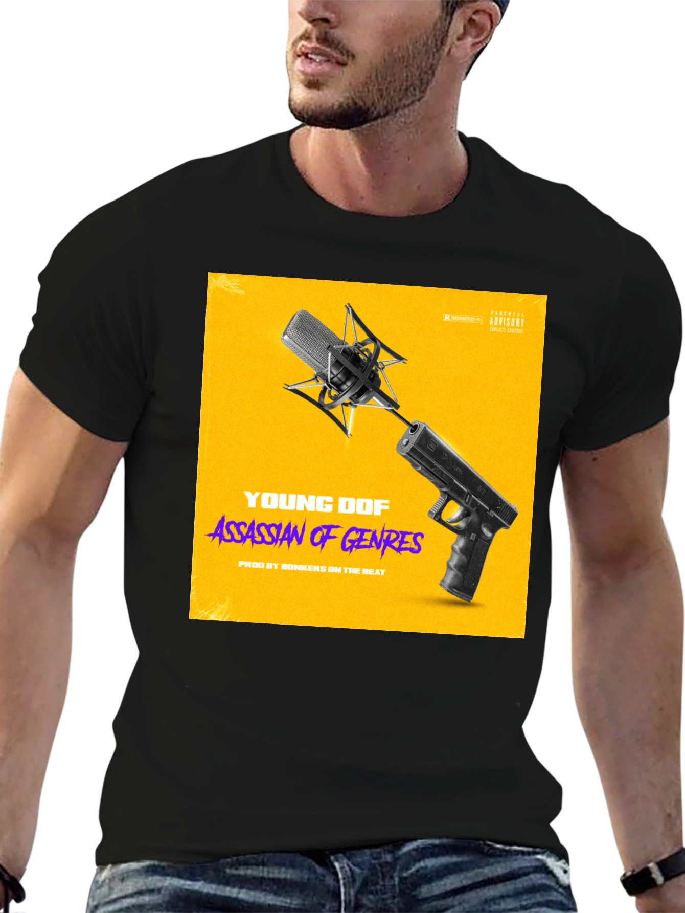 Young DOF Assassin of Genres Black T-Shirt