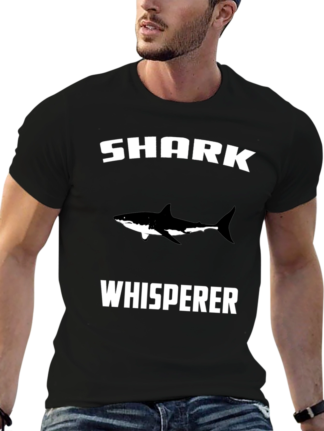 Shark Whisperer Graphic Tee - Black