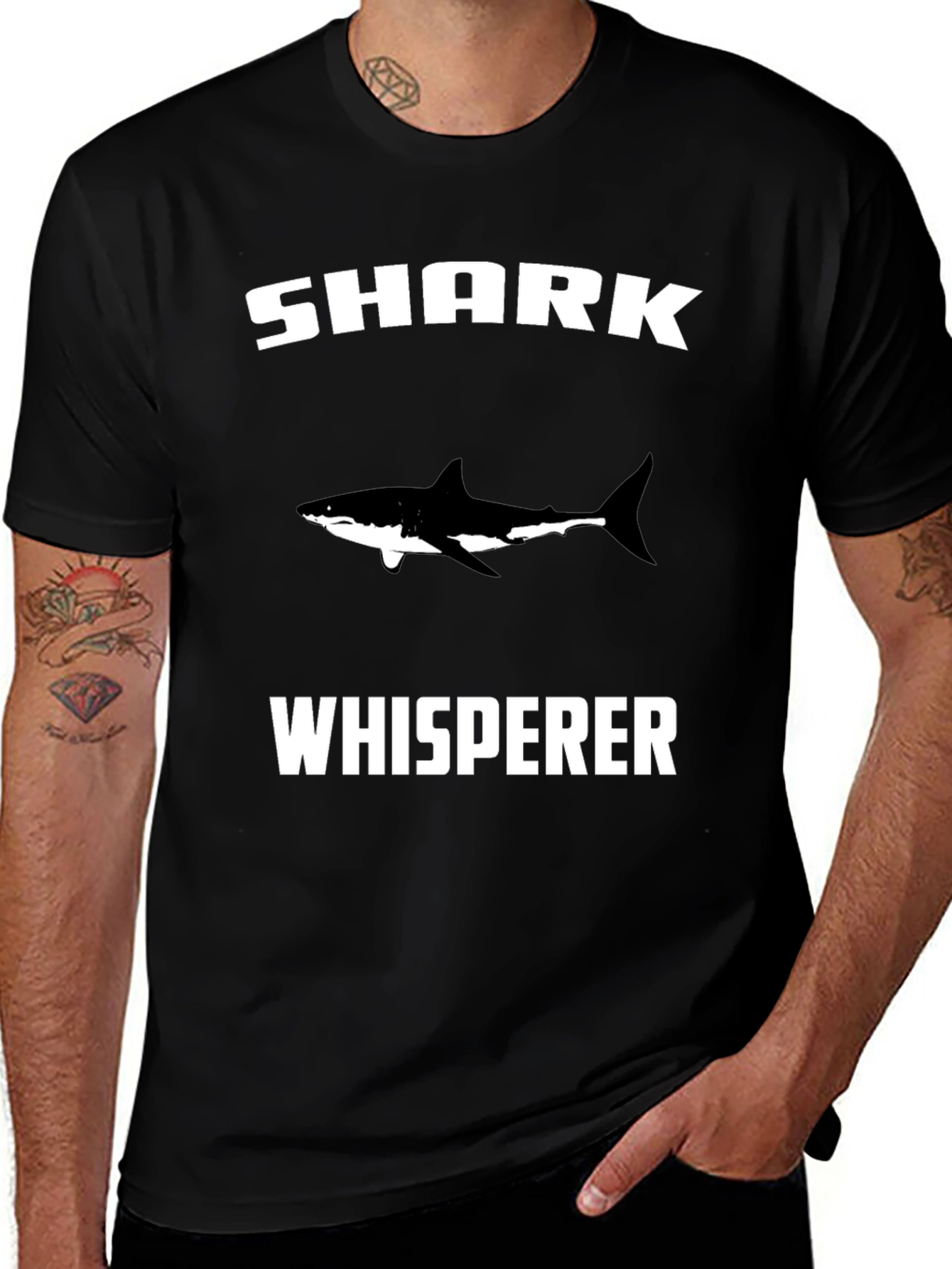 Shark Whisperer Graphic Tee - Black