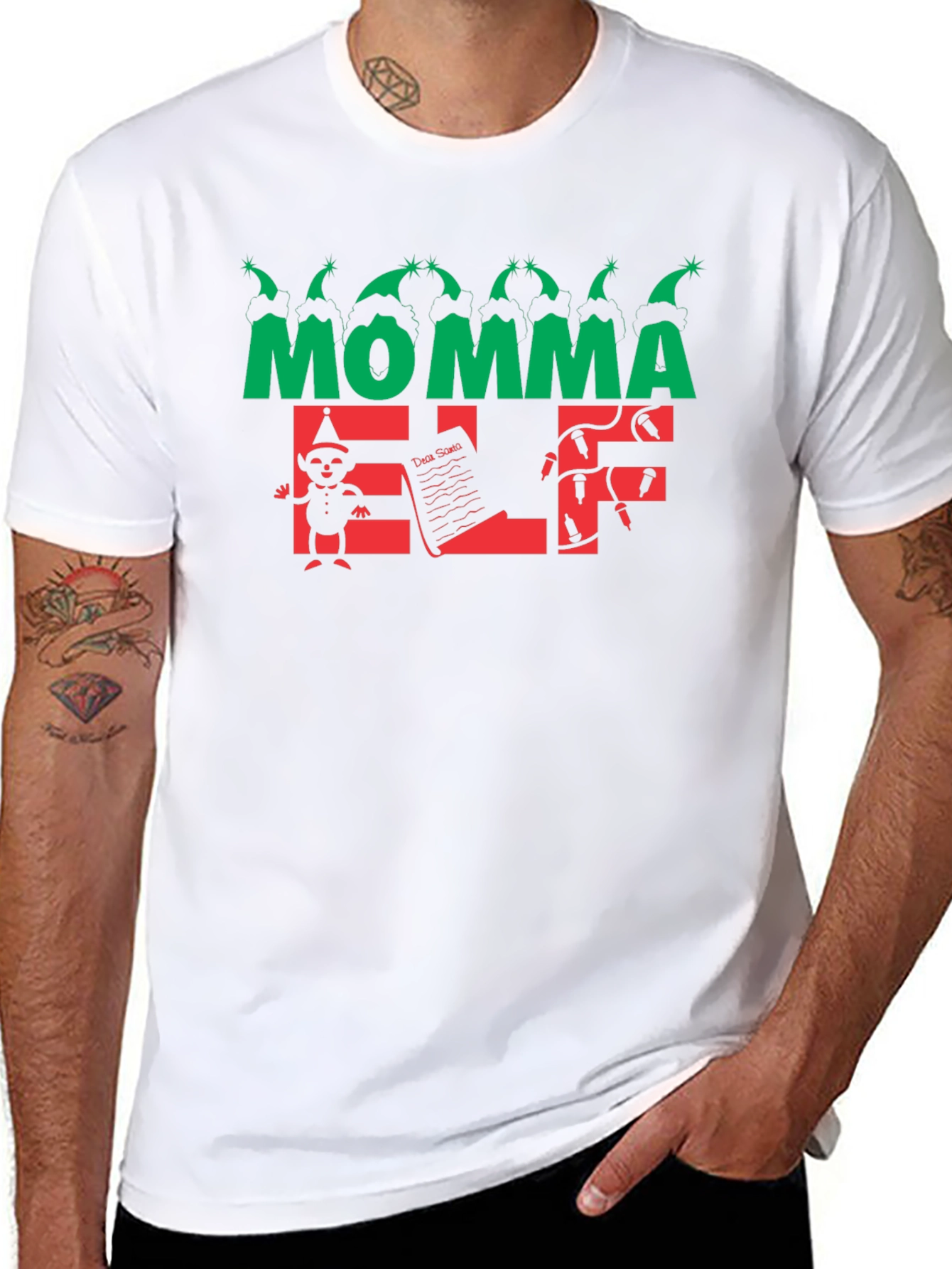 Momma Elf Christmas Shirt - Holiday Graphic Tee
