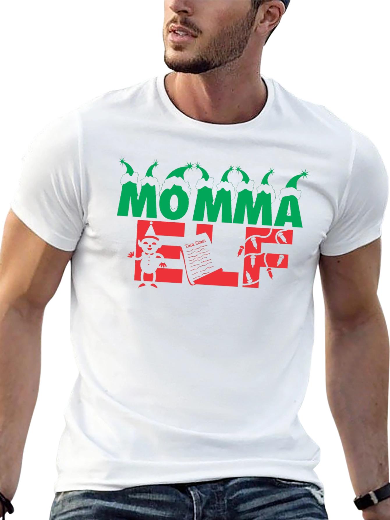Momma Elf Christmas Shirt - Holiday Graphic Tee