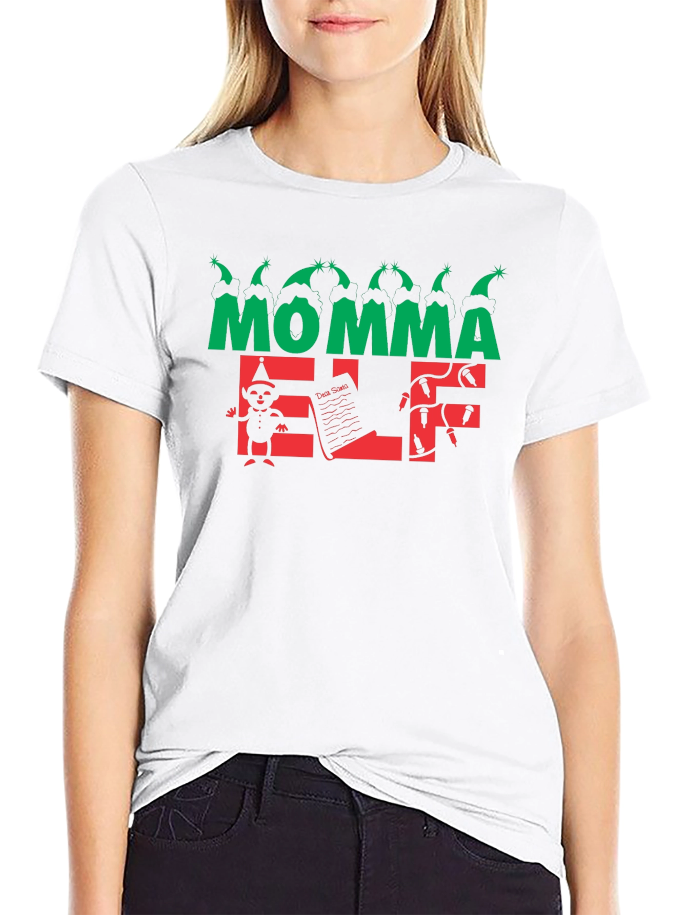 Momma Elf Christmas Shirt - Holiday Graphic Tee