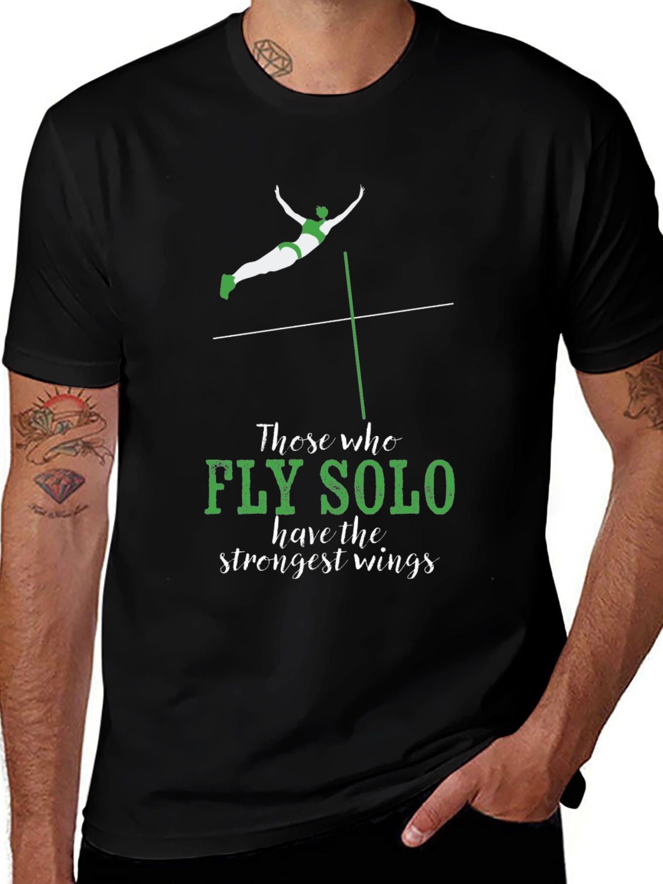 Fly Solo Strongest Wings Graphic T-Shirt