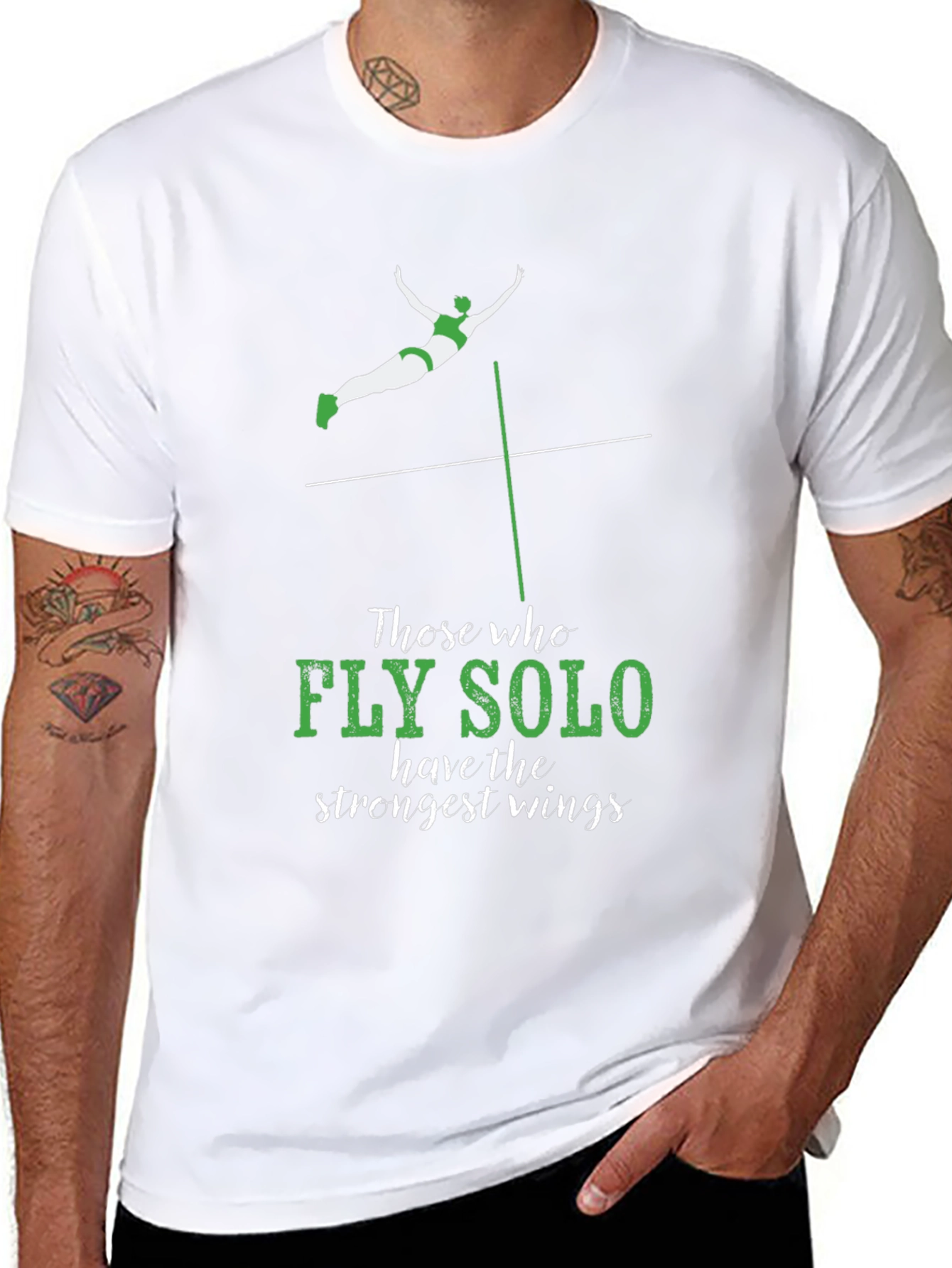 Fly Solo Strongest Wings Graphic T-Shirt