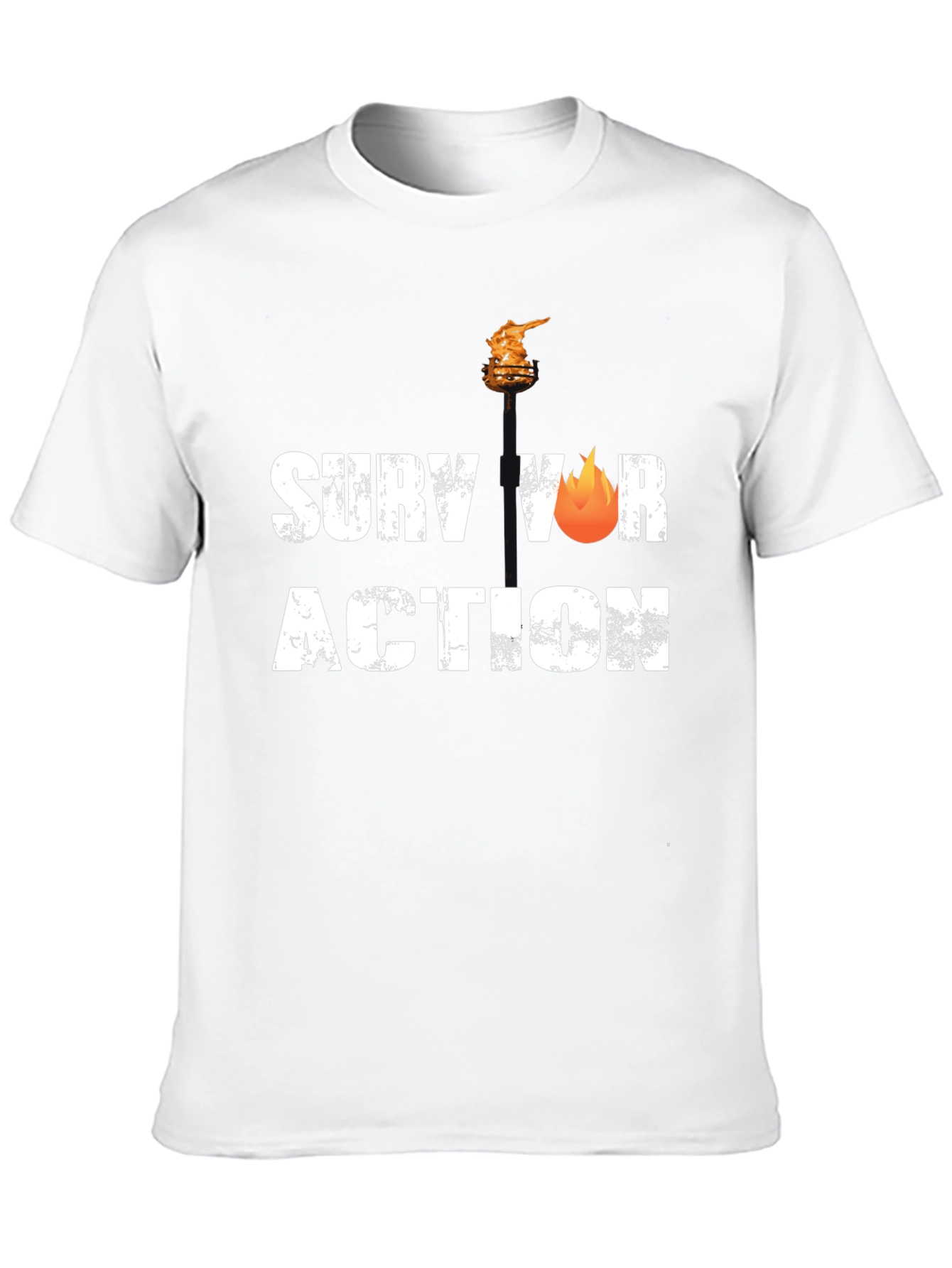 Survivor Action Black T-Shirt Graphic Tee