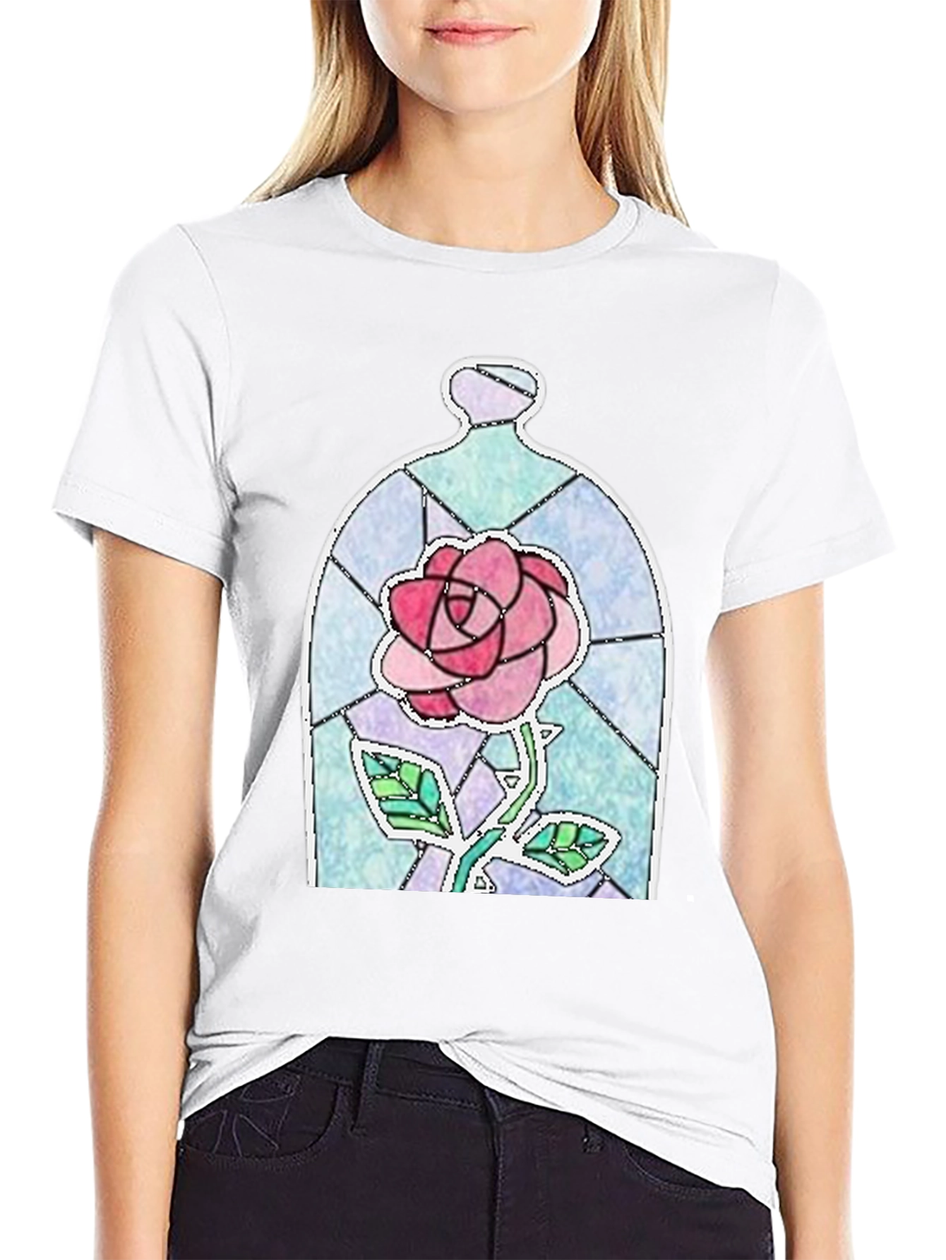 Enchanted Rose Graphic Tee - Black