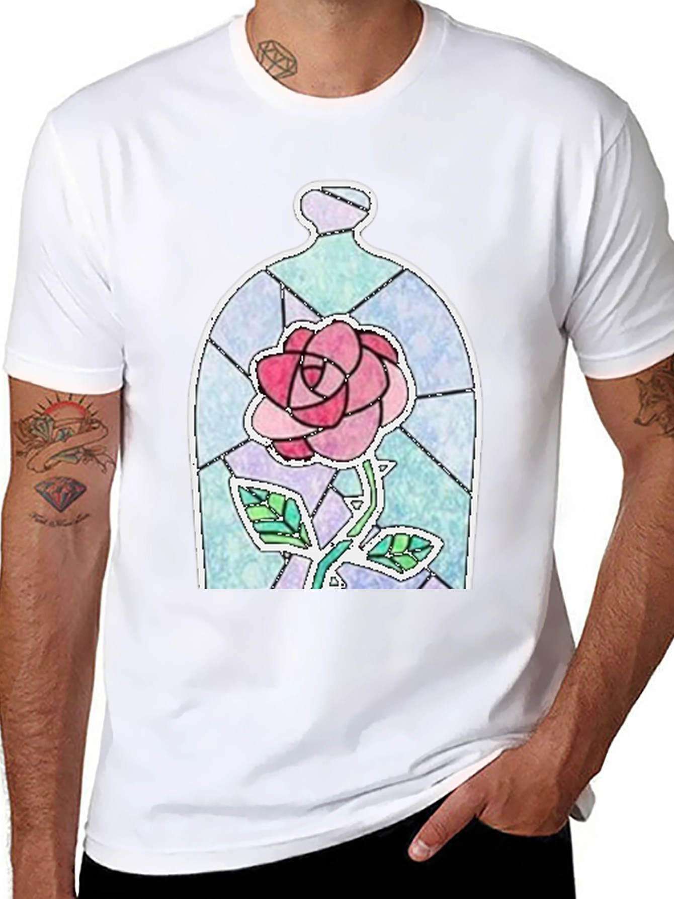 Enchanted Rose Graphic Tee - Black