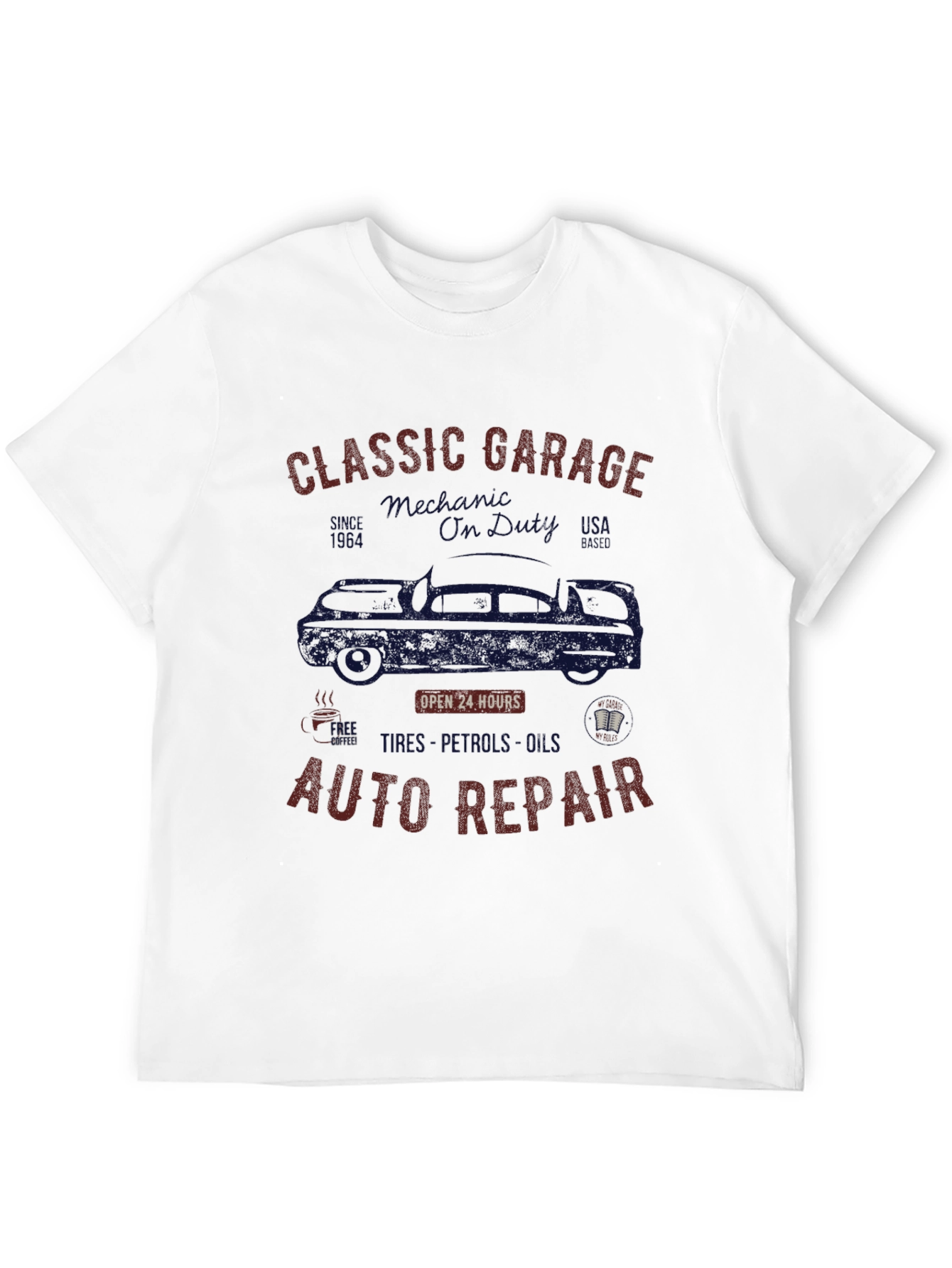 Classic Garage Auto Repair Black T-Shirt