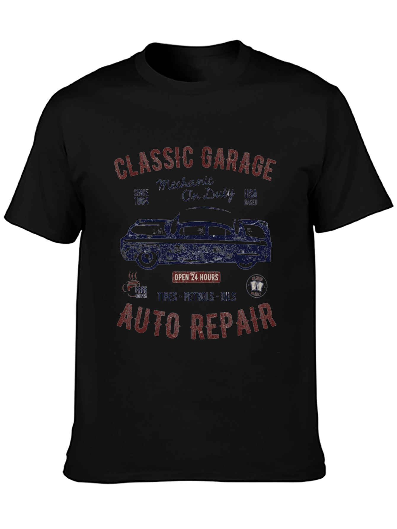 Classic Garage Auto Repair Black T-Shirt