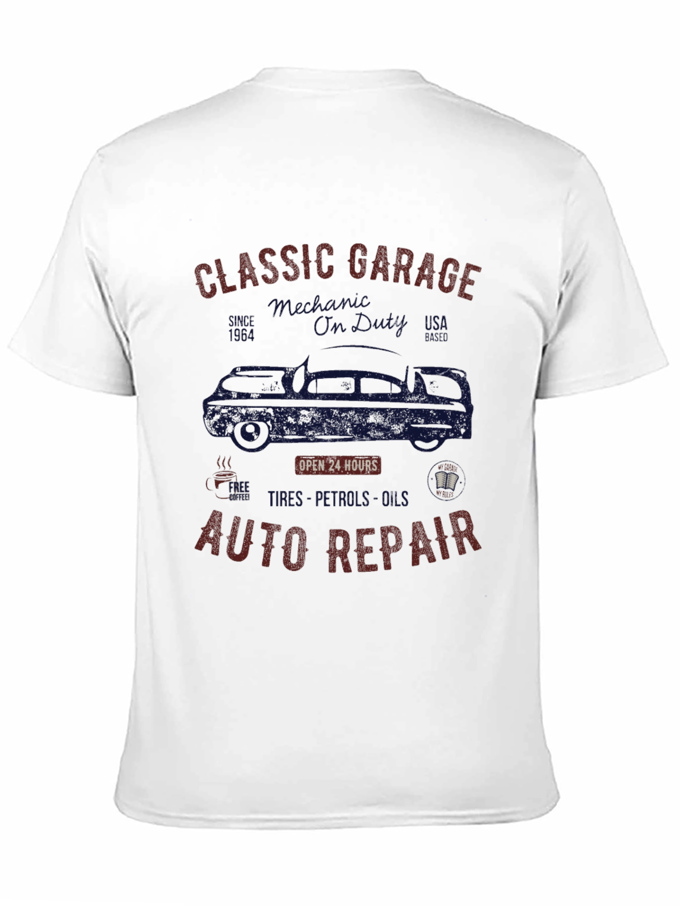Classic Garage Auto Repair Black T-Shirt