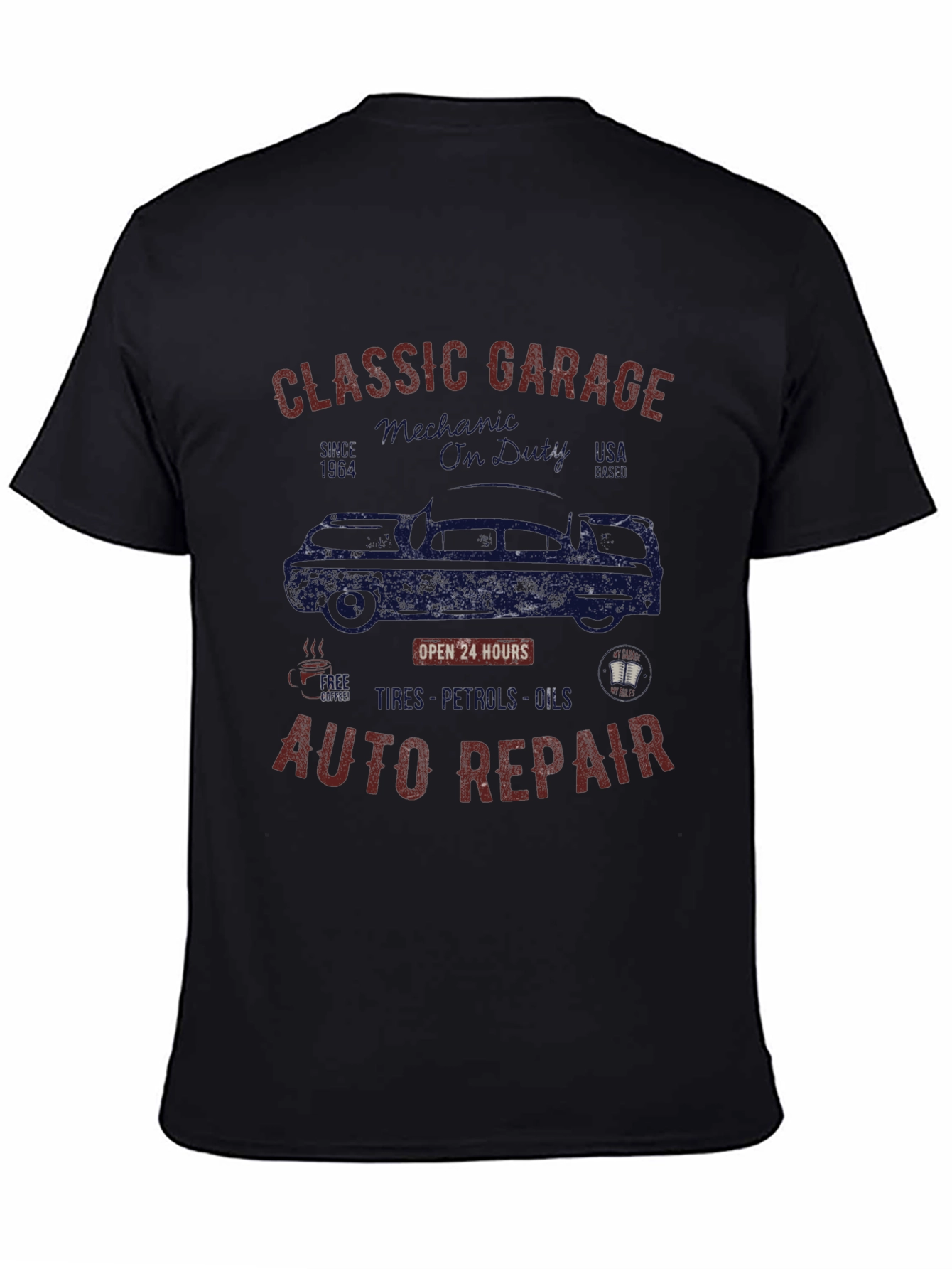 Classic Garage Auto Repair Black T-Shirt
