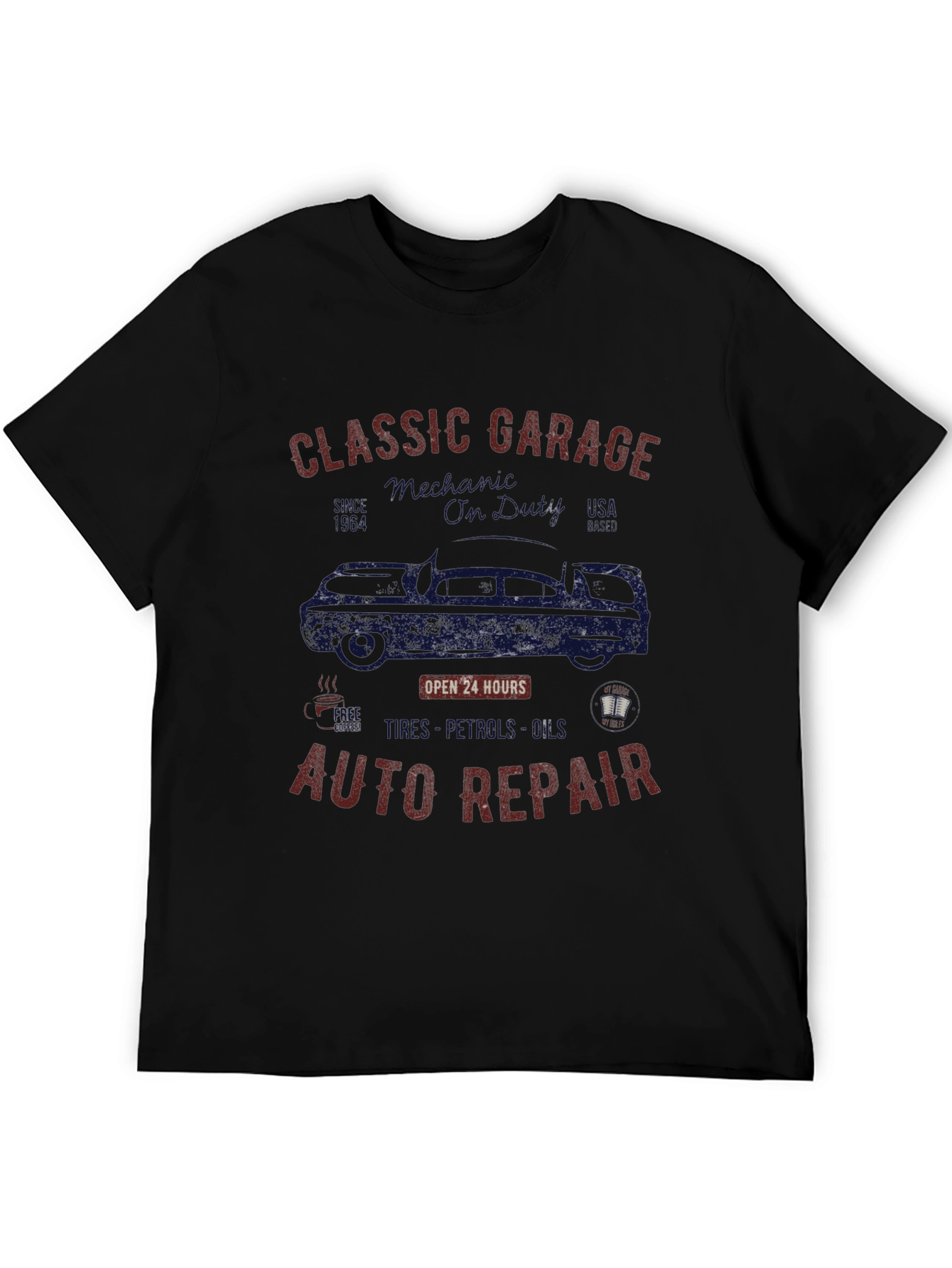 Classic Garage Auto Repair Black T-Shirt