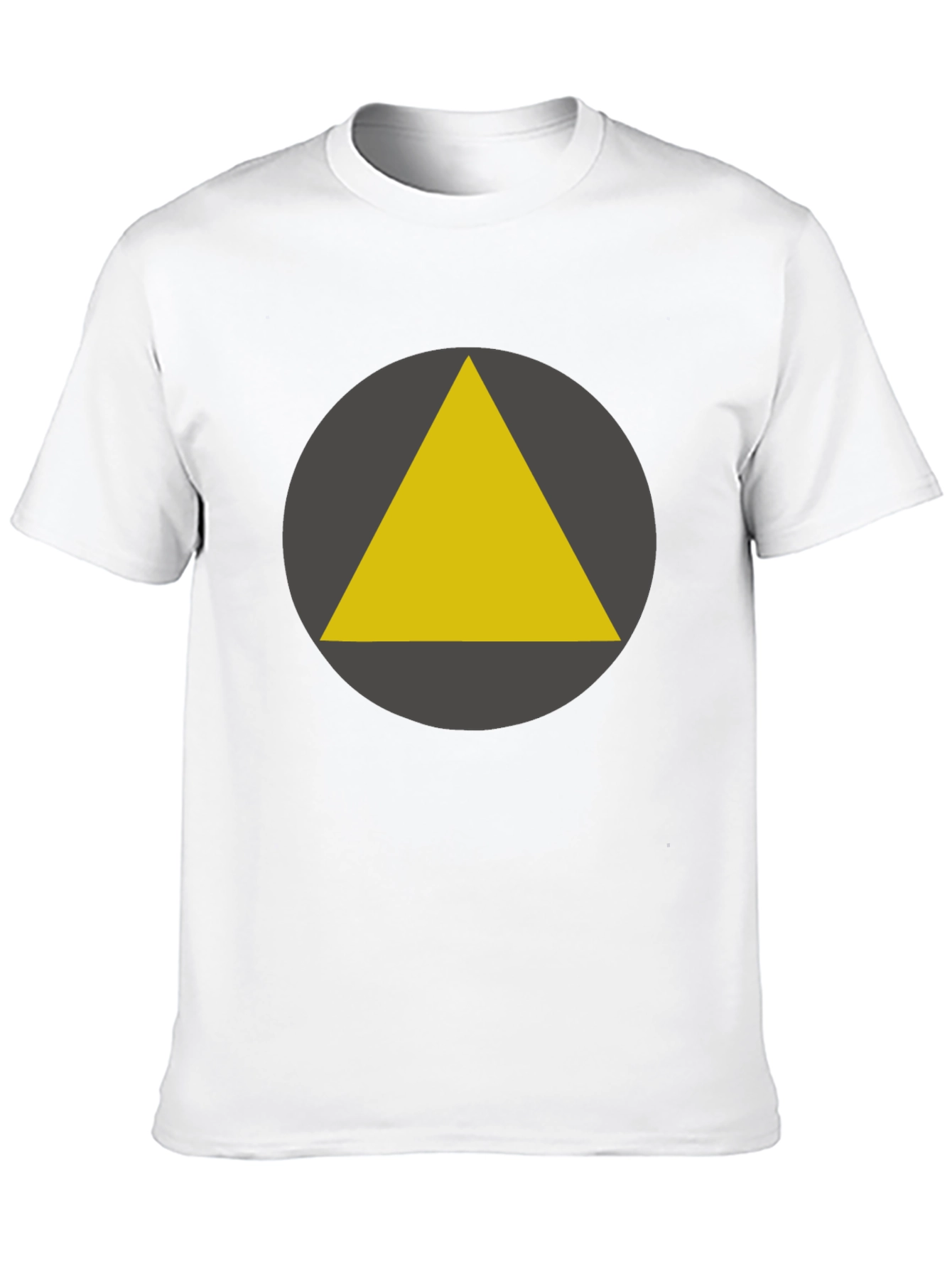 Geometric Triangle Graphic Tee - Black