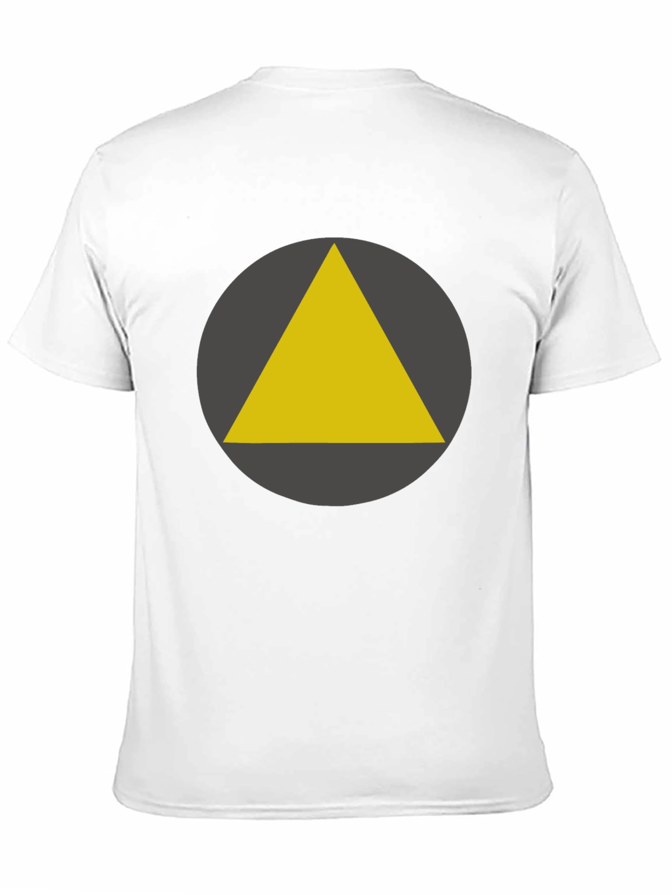 Geometric Triangle Graphic Tee - Black