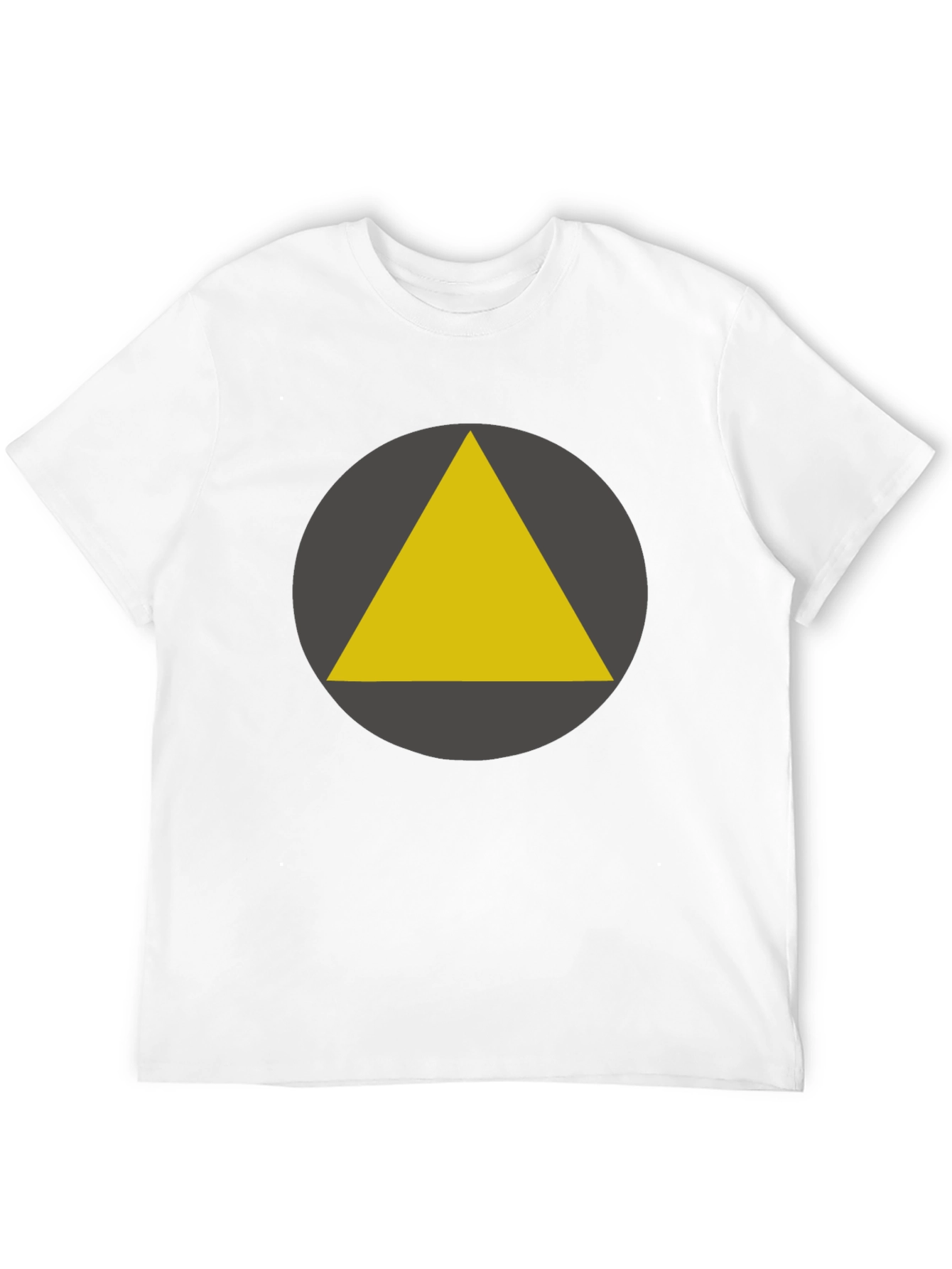 Geometric Triangle Graphic Tee - Black