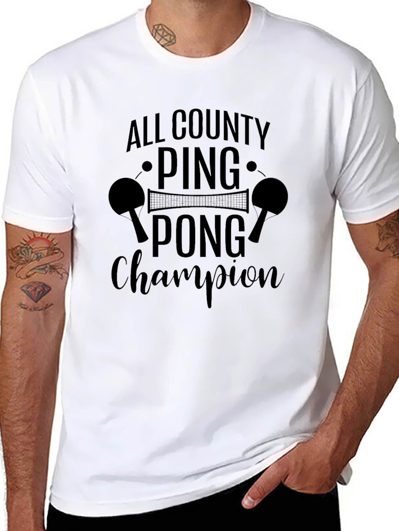 Ping Pong Champion Graphic Tee - All County Tournament