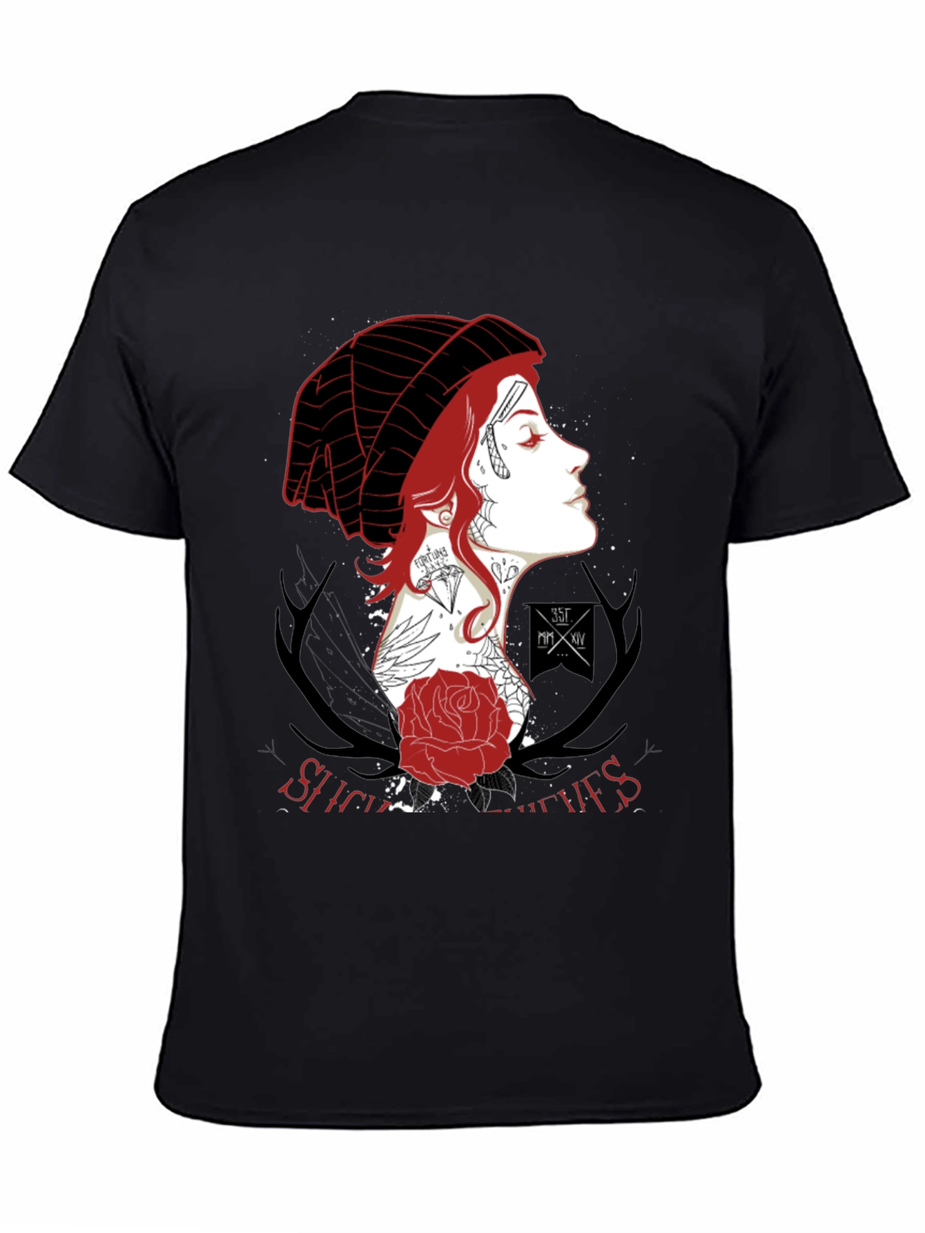 Edgy Graphic Print Tee - Dark Academia Aesthetic