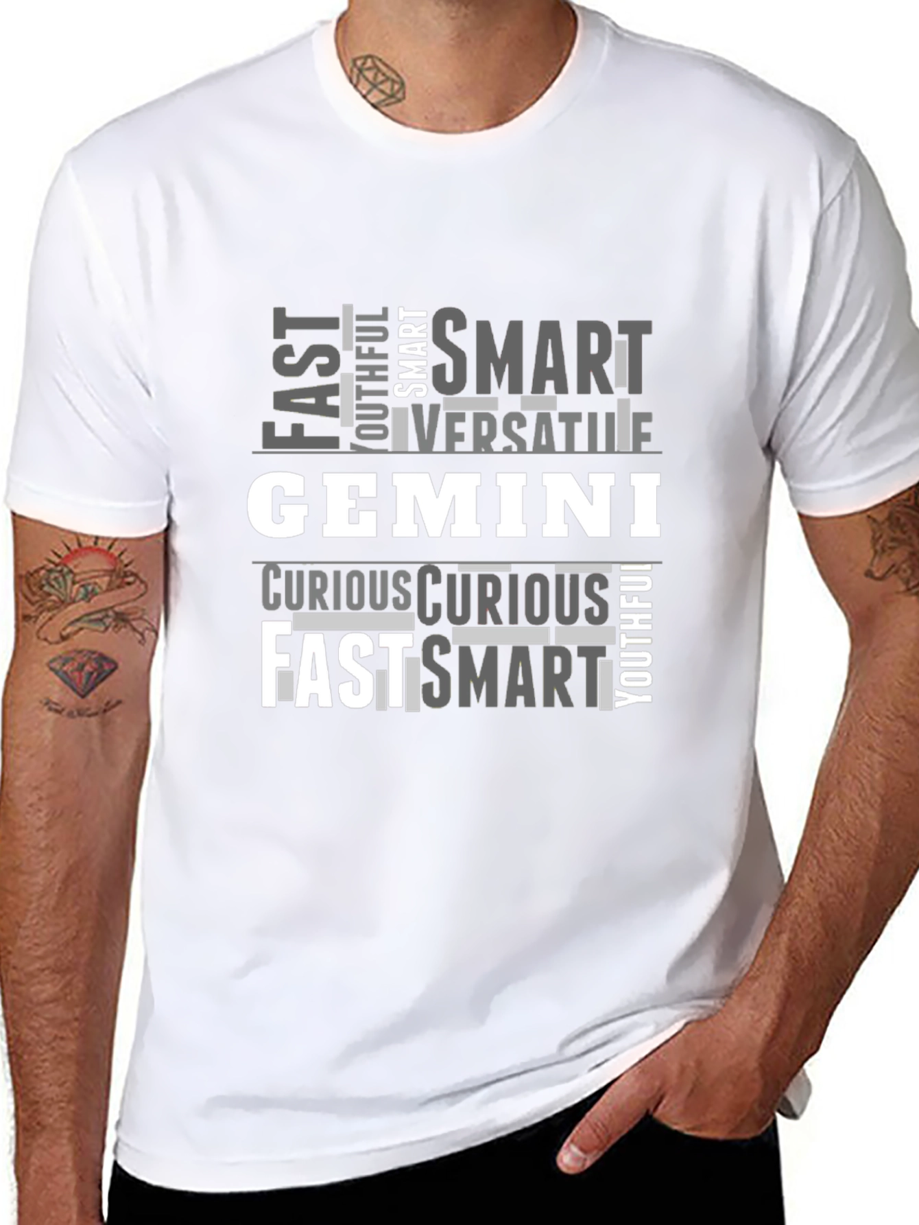Gemini Zodiac T-Shirt - Fast Smart Versatile Design