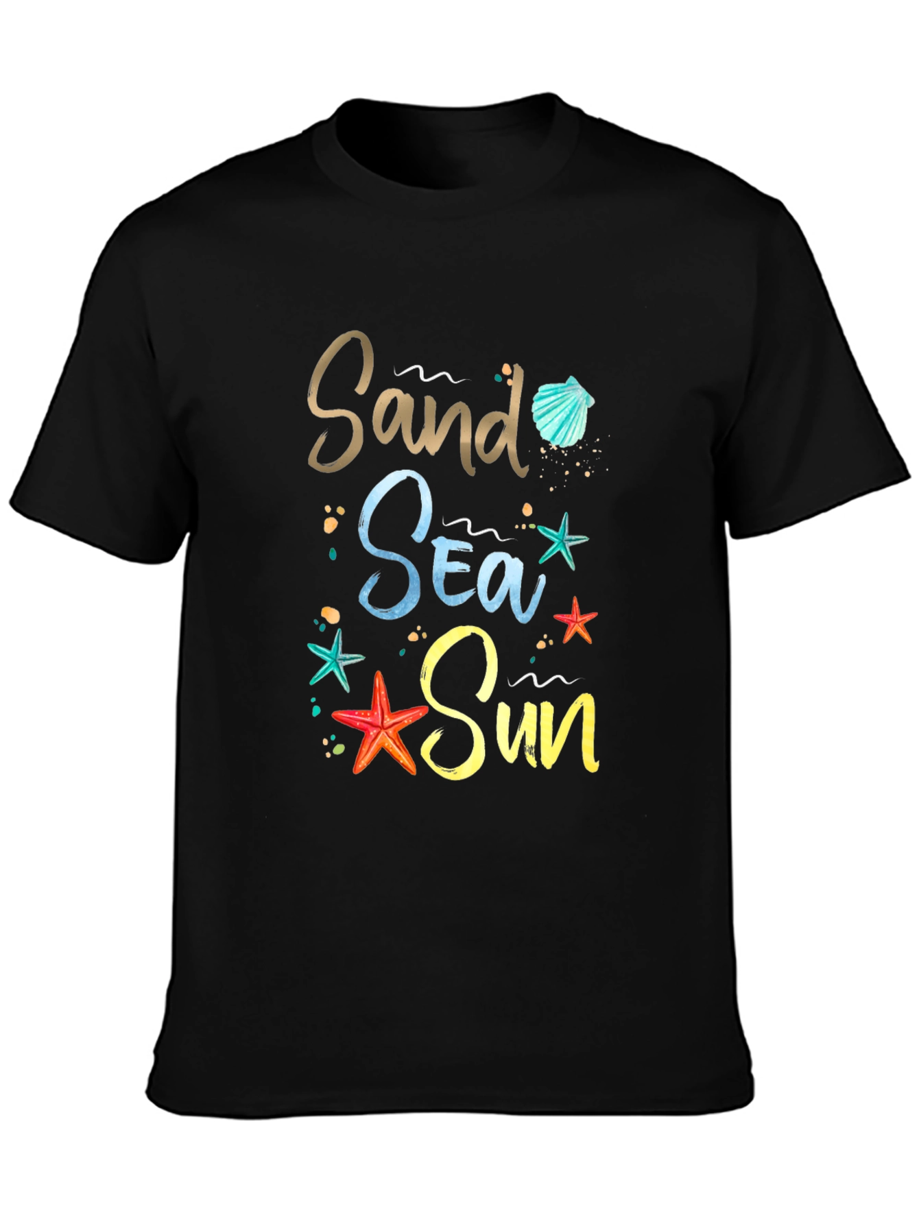 Sand Sea Sun Graphic Tee - Beach Lover Shirt