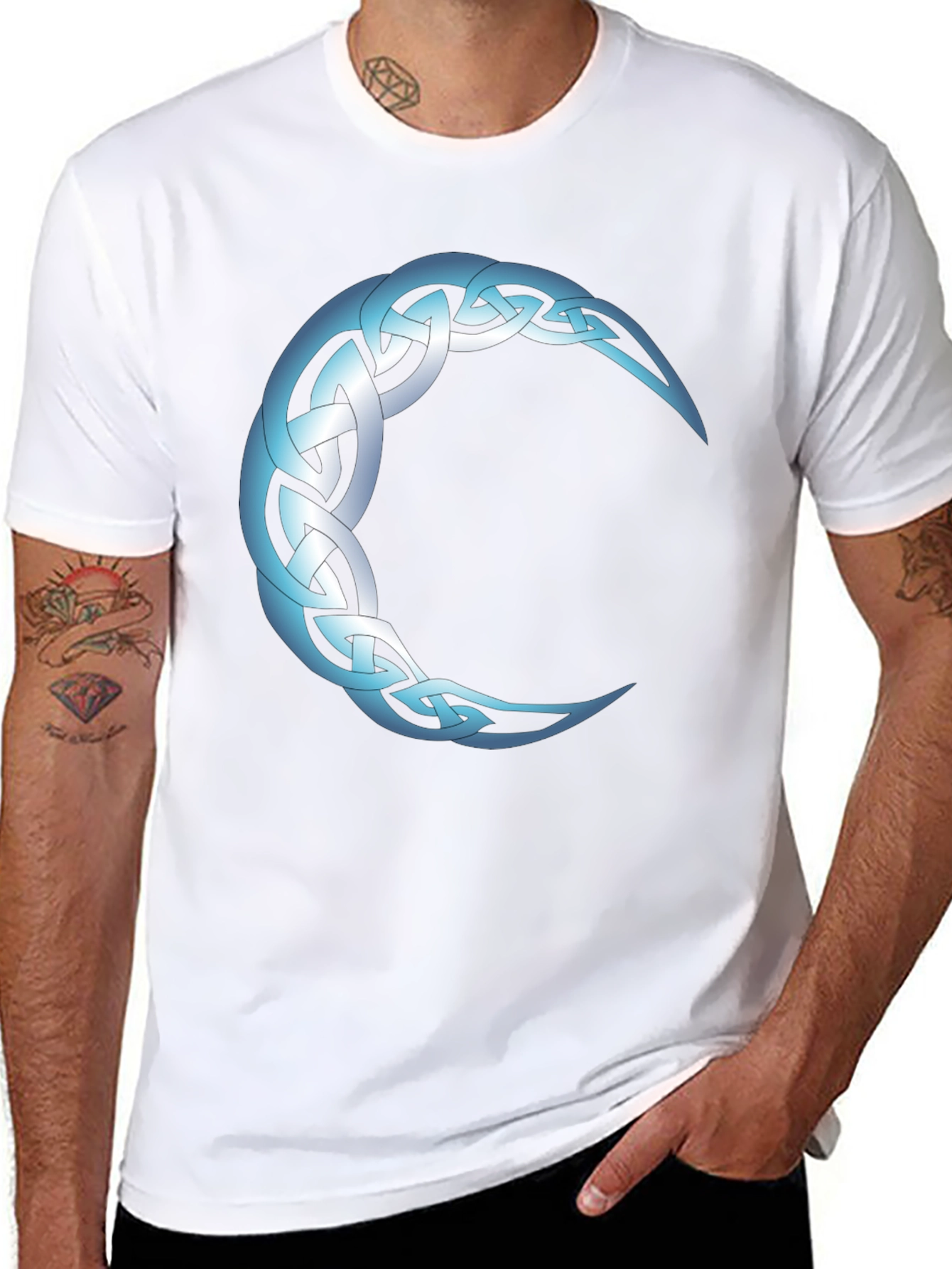 Celtic Moon Knot T-Shirt - Black