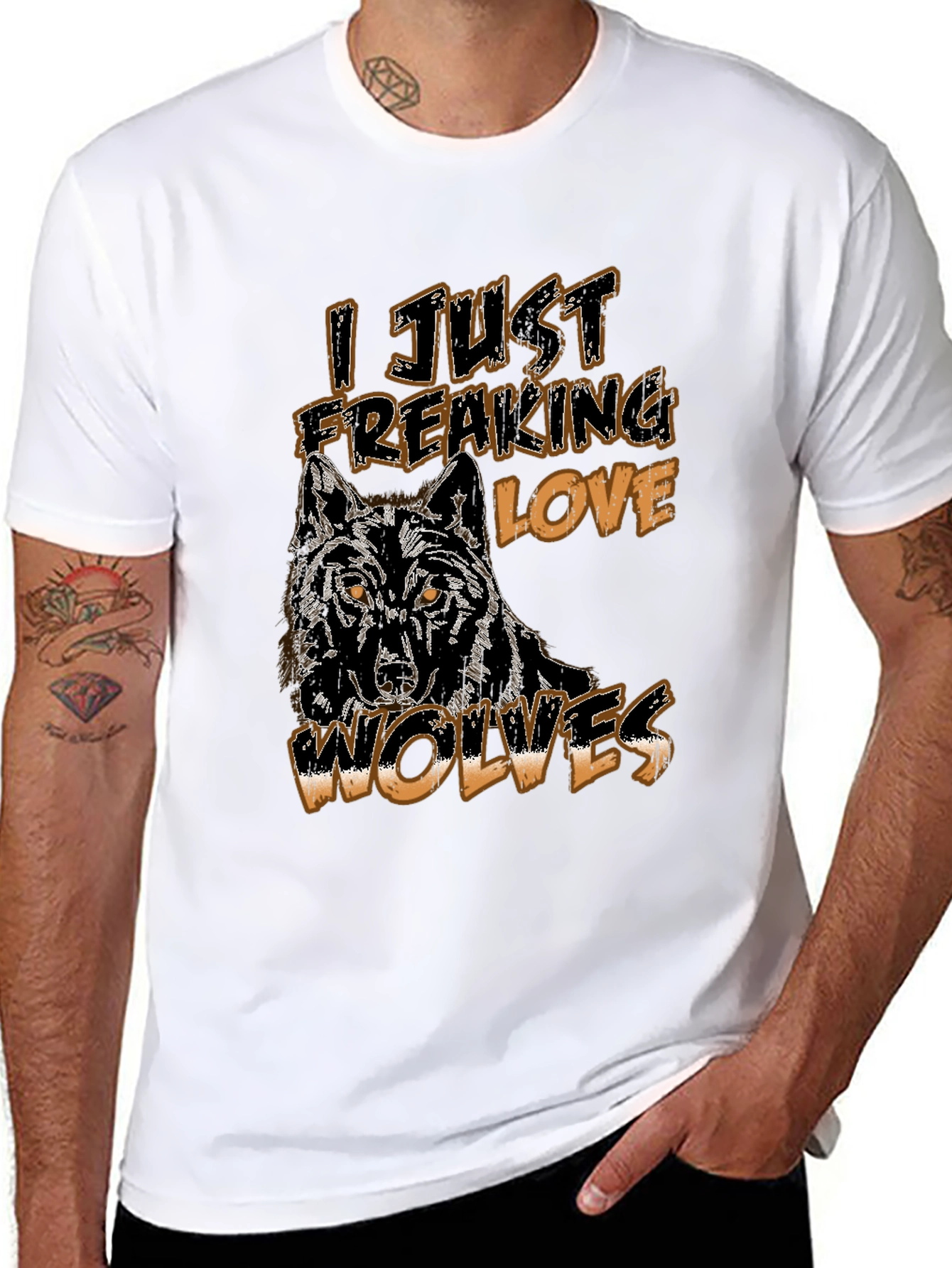 I Just Freaking Love Wolves Graphic Tee