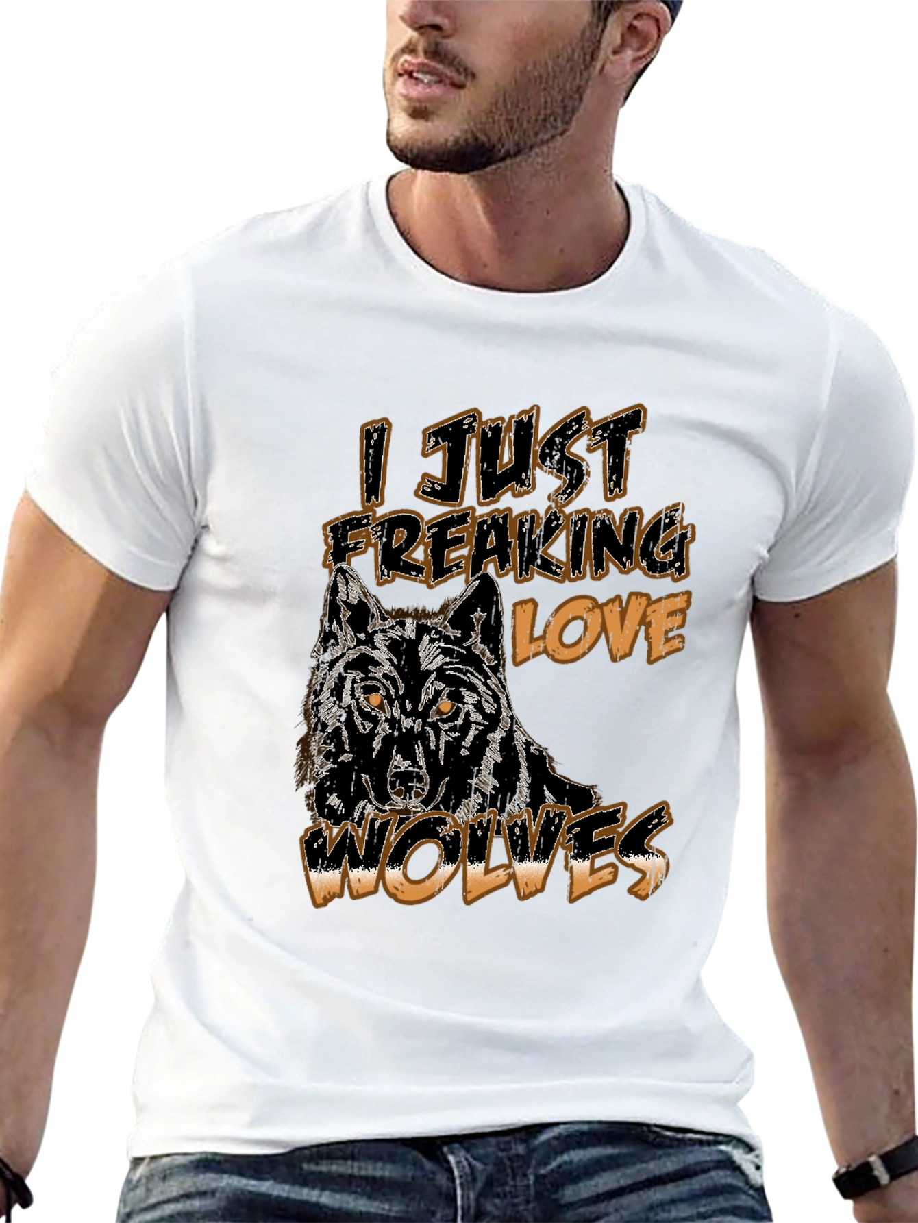 I Just Freaking Love Wolves Graphic Tee