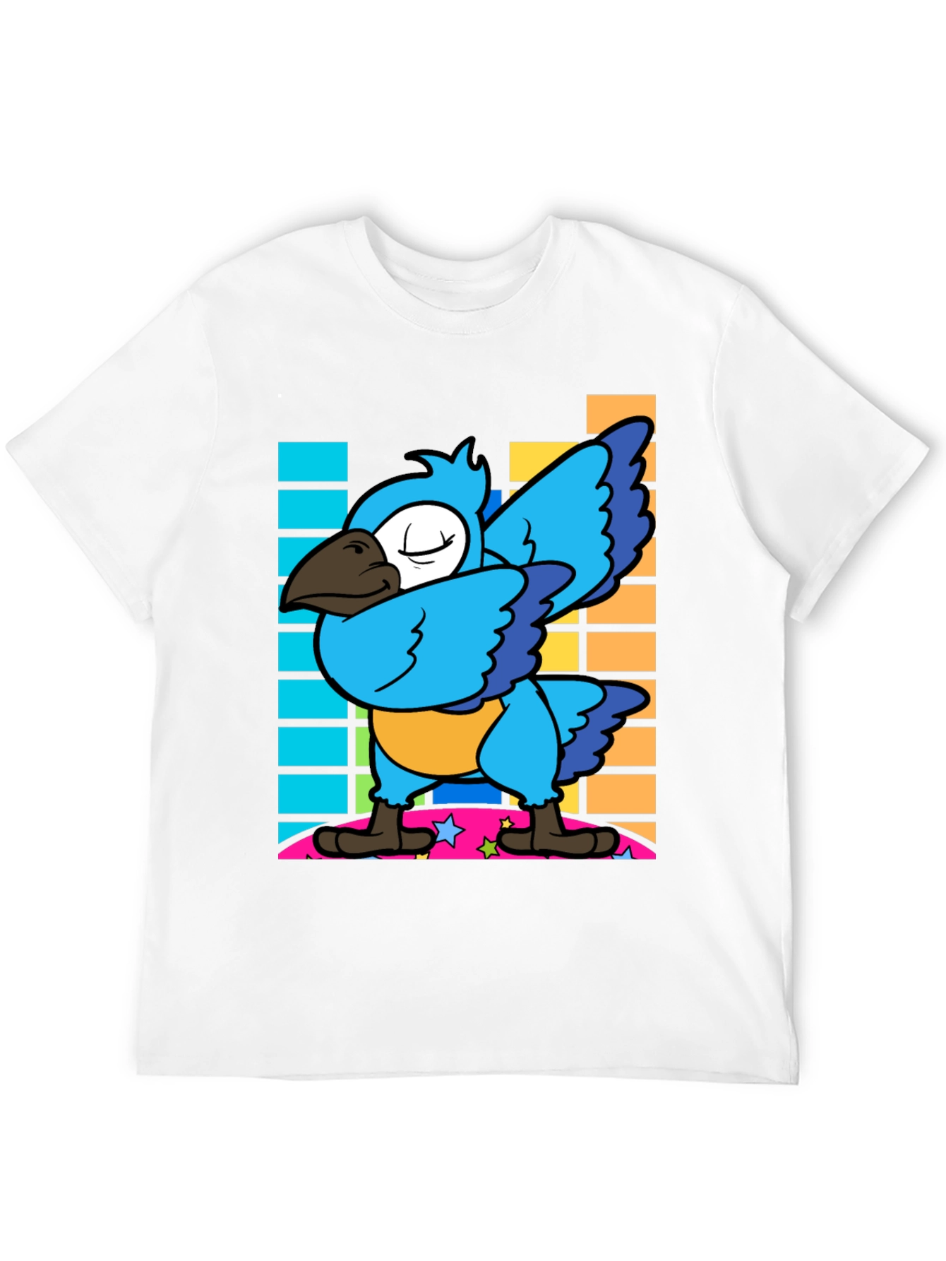 Dabbing Parrot Graphic Tee - Funny Bird Dance Shirt
