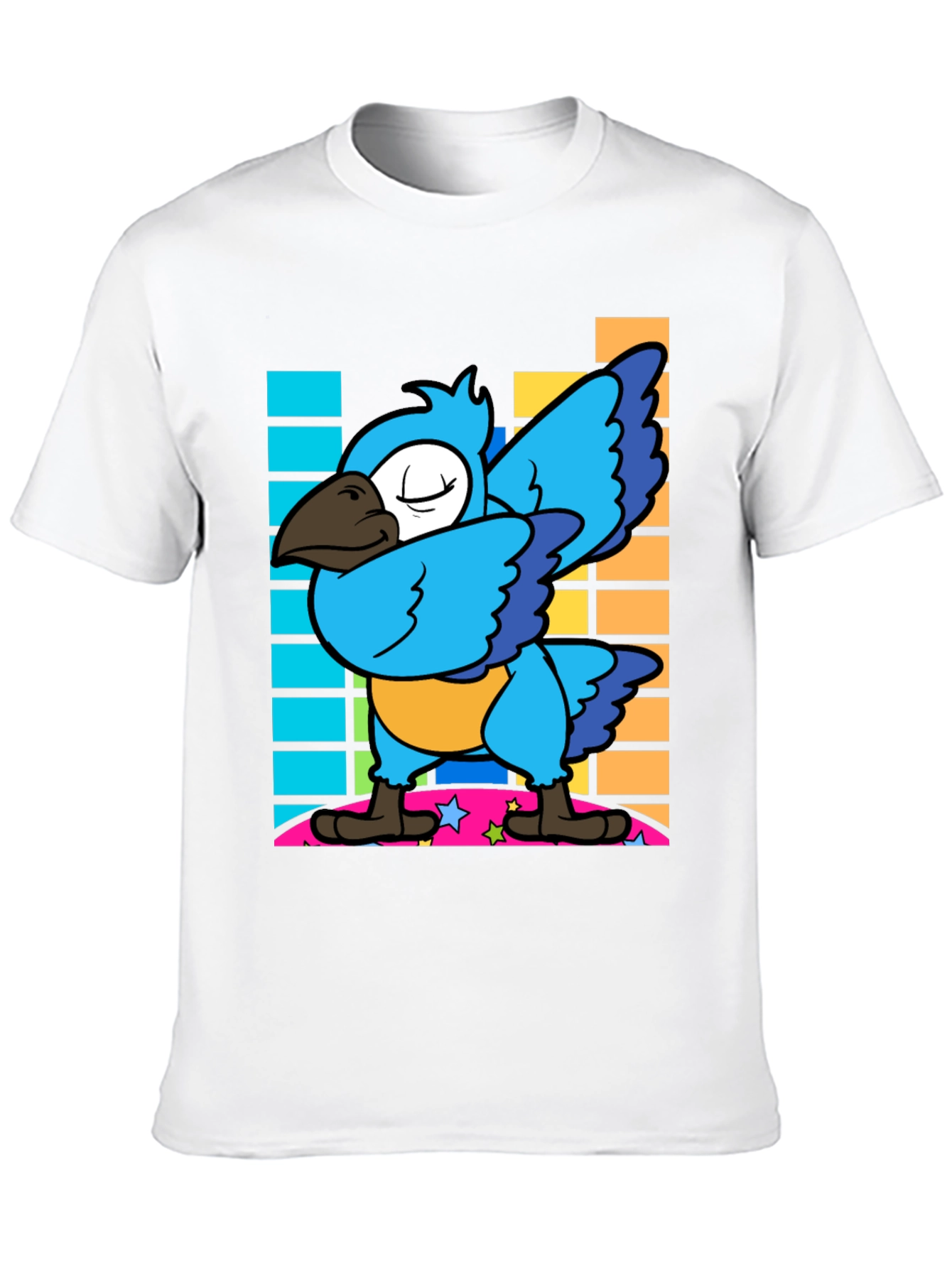 Dabbing Parrot Graphic Tee - Funny Bird Dance Shirt