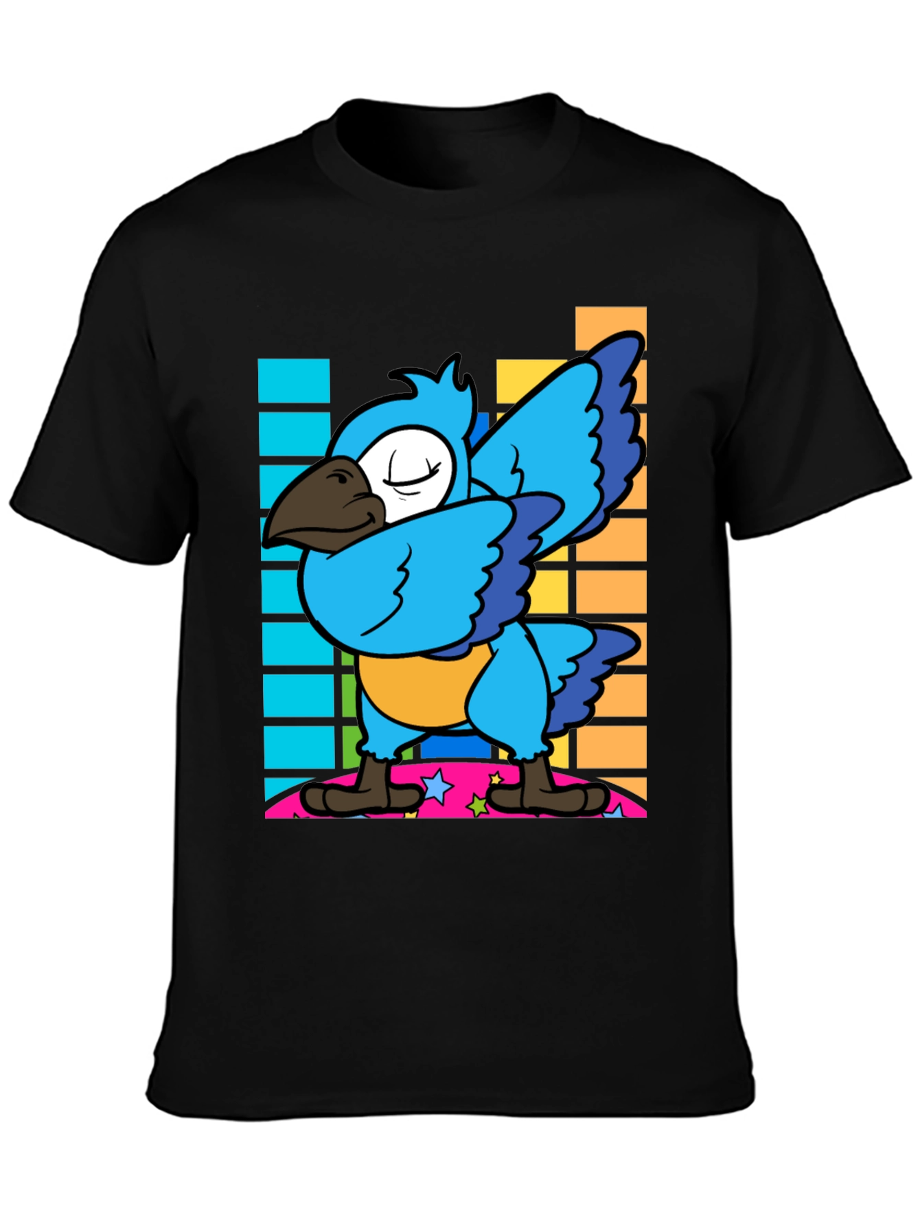 Dabbing Parrot Graphic Tee - Funny Bird Dance Shirt