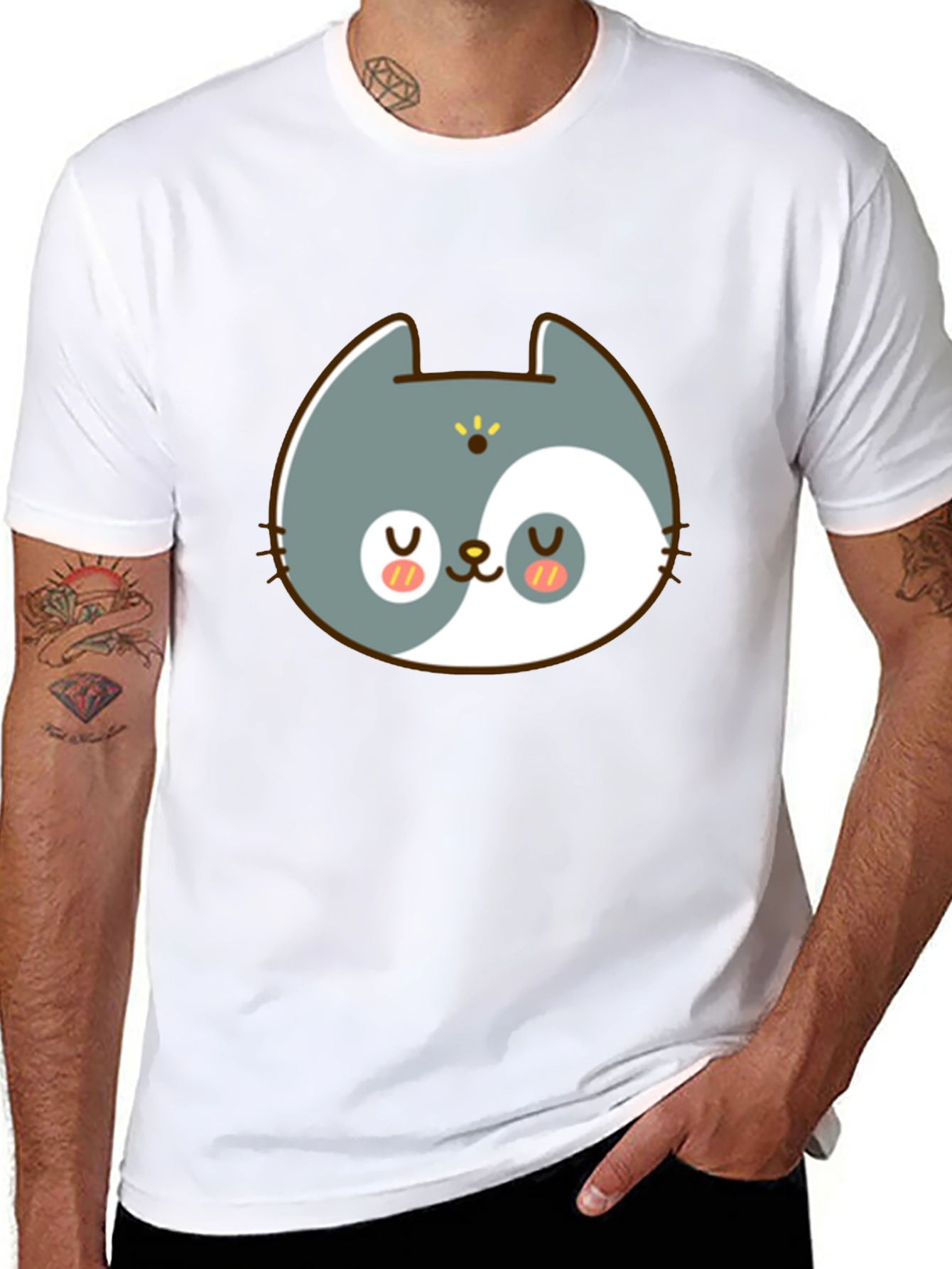 Yin Yang Cat T-Shirt - Harmony & Style