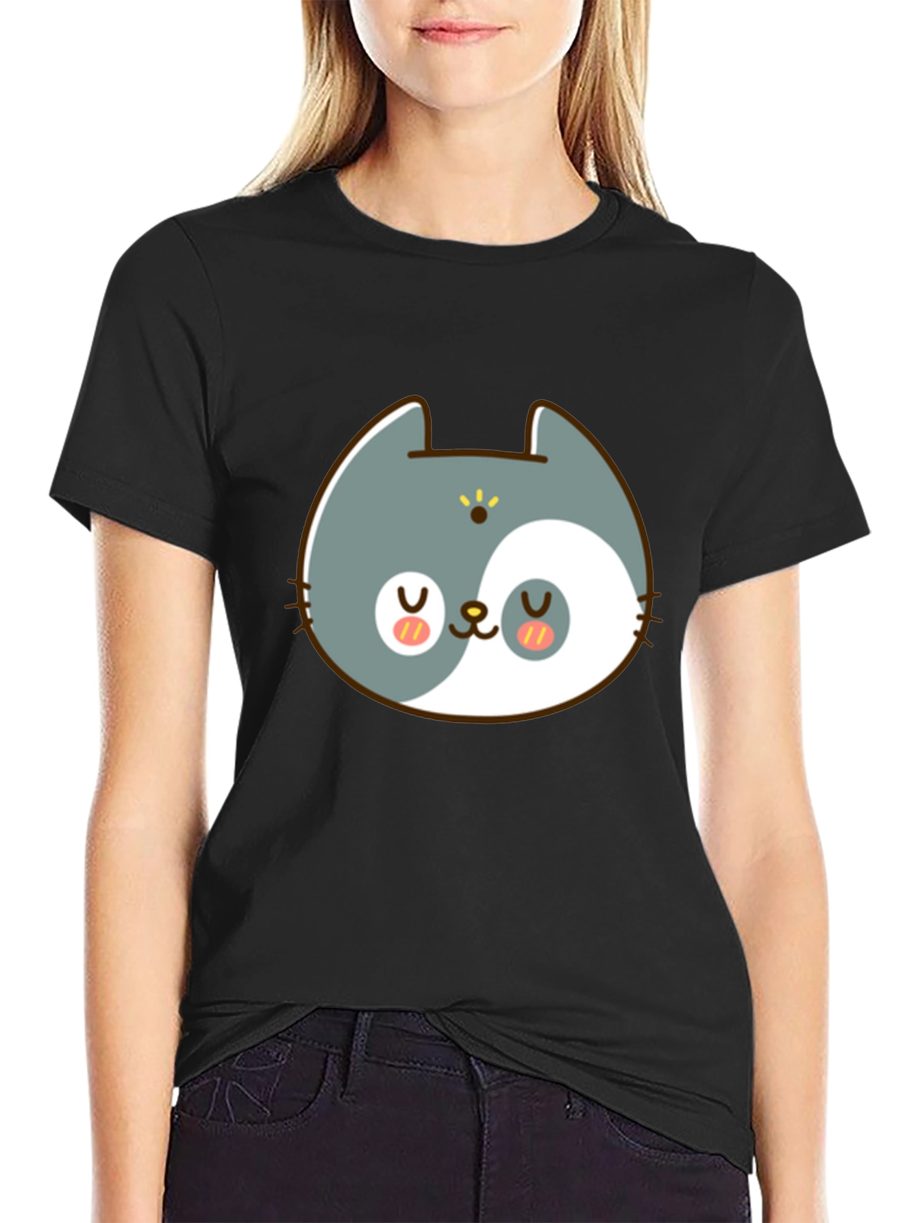 Yin Yang Cat T-Shirt - Harmony & Style