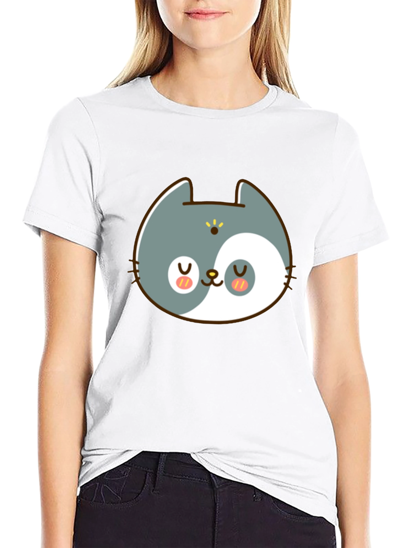 Yin Yang Cat T-Shirt - Harmony & Style
