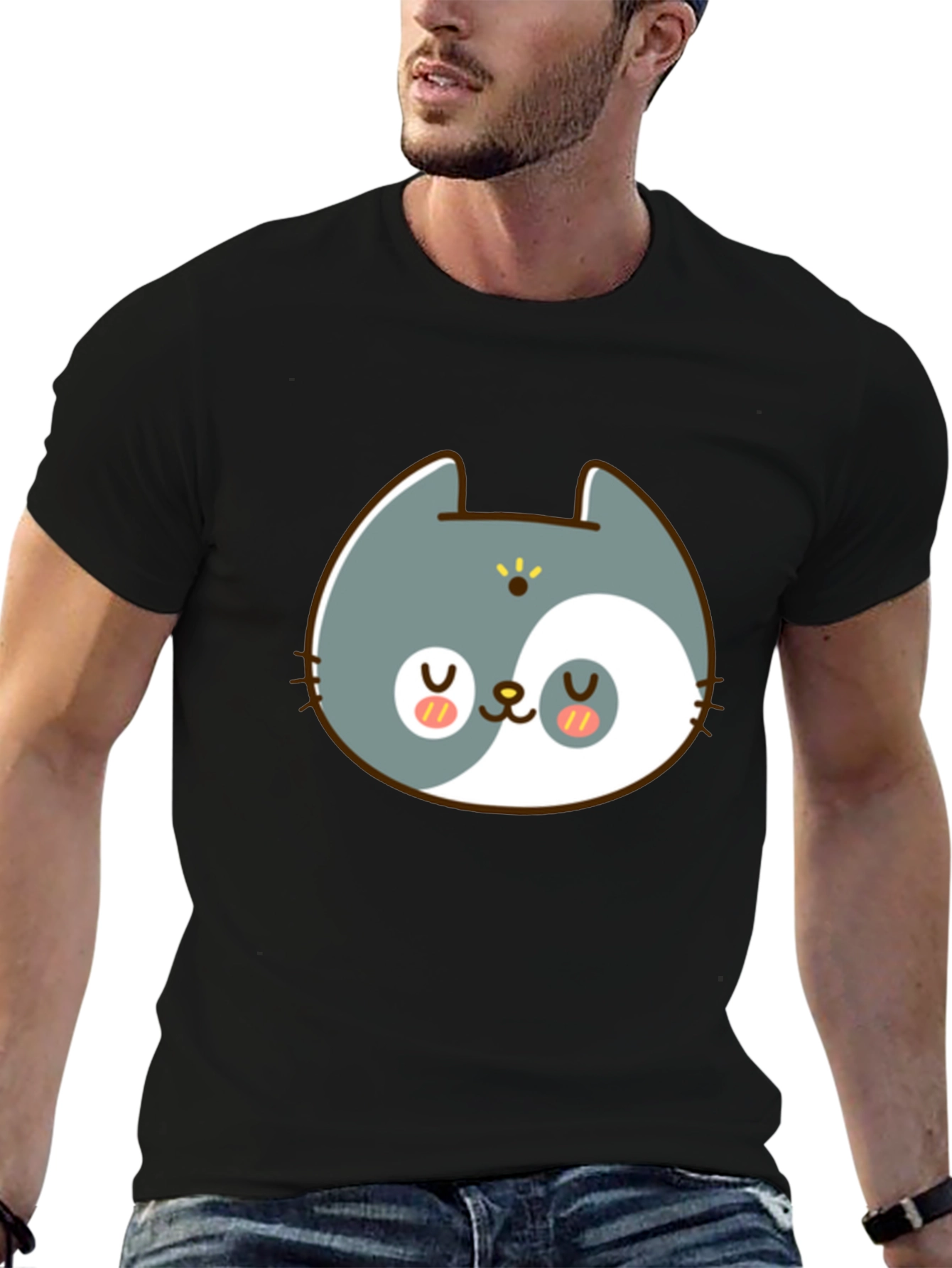 Yin Yang Cat T-Shirt - Harmony & Style