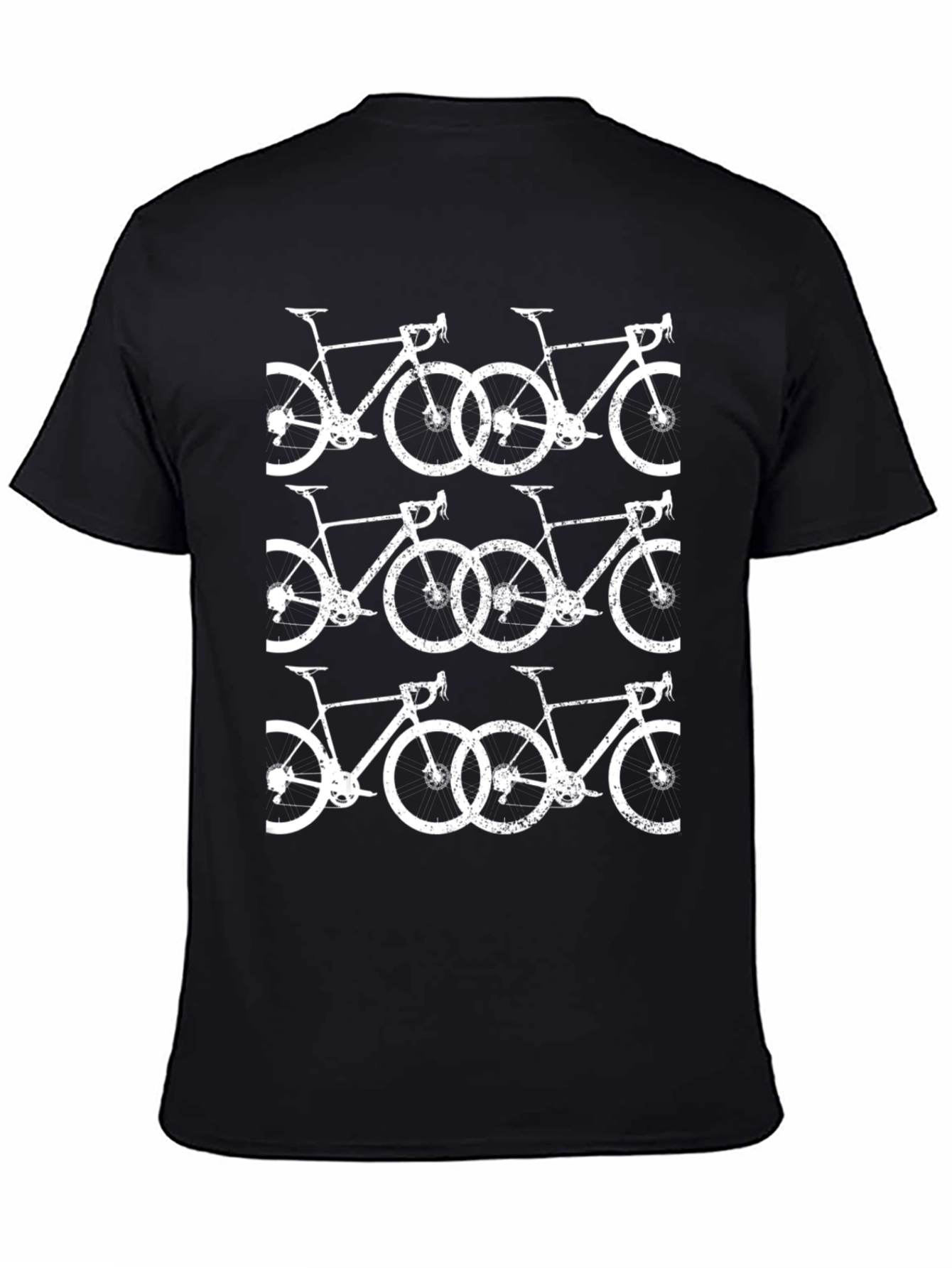 Bicycle Pattern Black T-Shirt