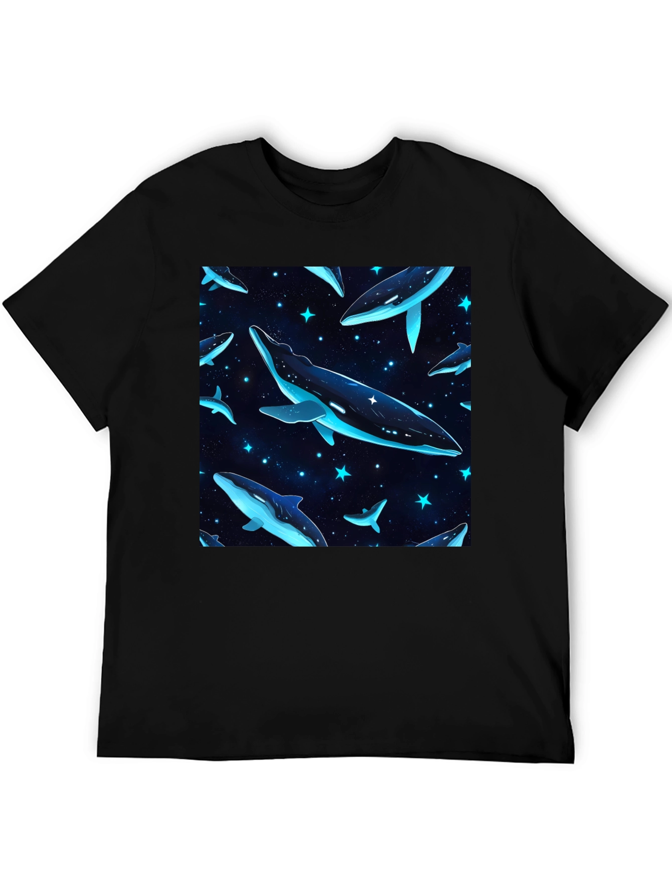 Cosmic Whale T-Shirt - Black