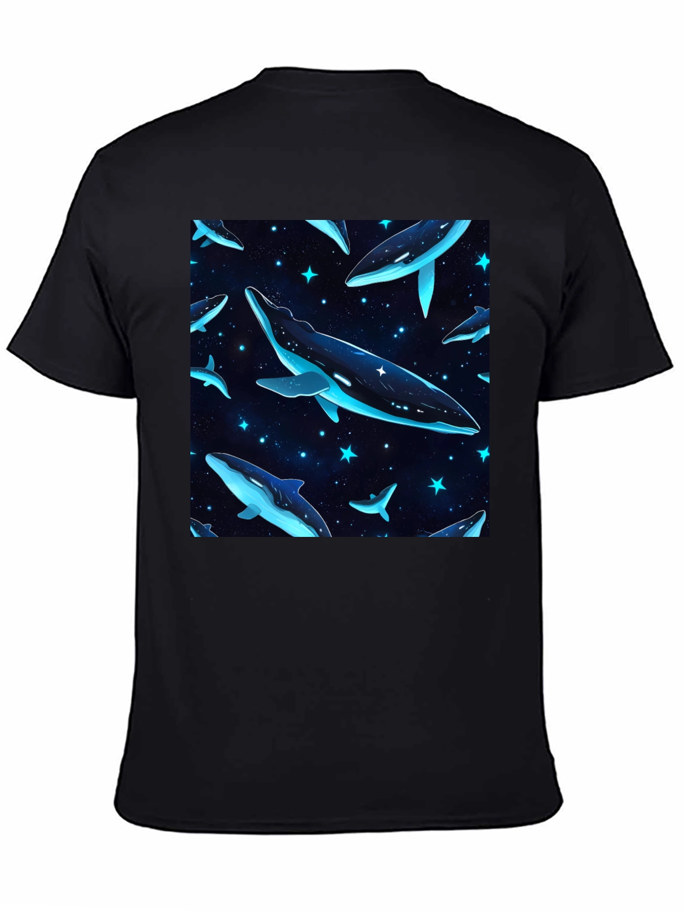 Cosmic Whale T-Shirt - Black