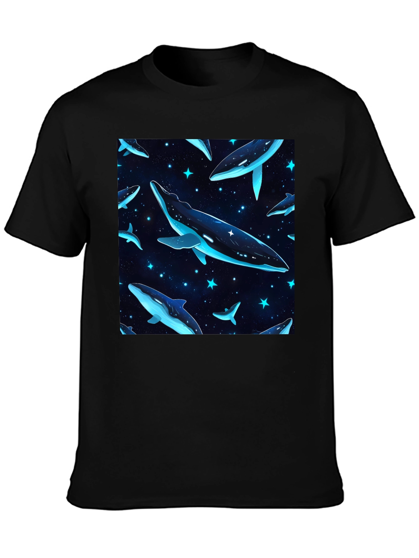 Cosmic Whale T-Shirt - Black
