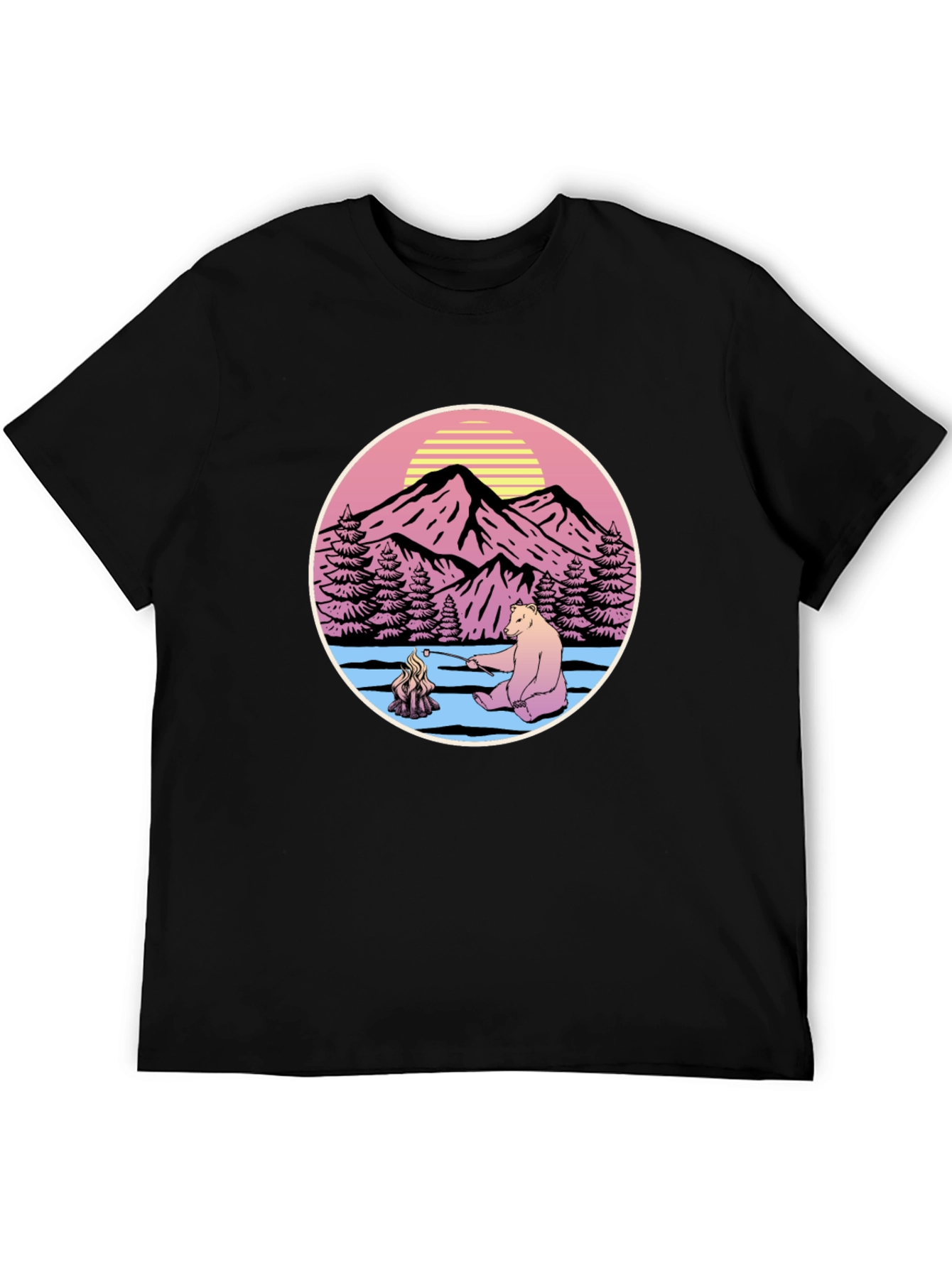 Retro Bear Campfire T-Shirt