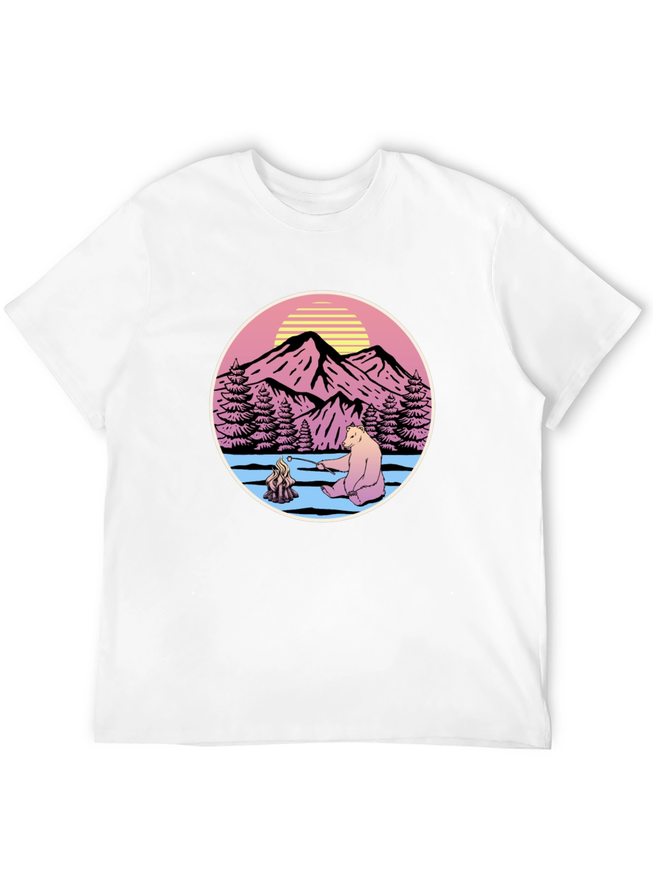 Retro Bear Campfire T-Shirt