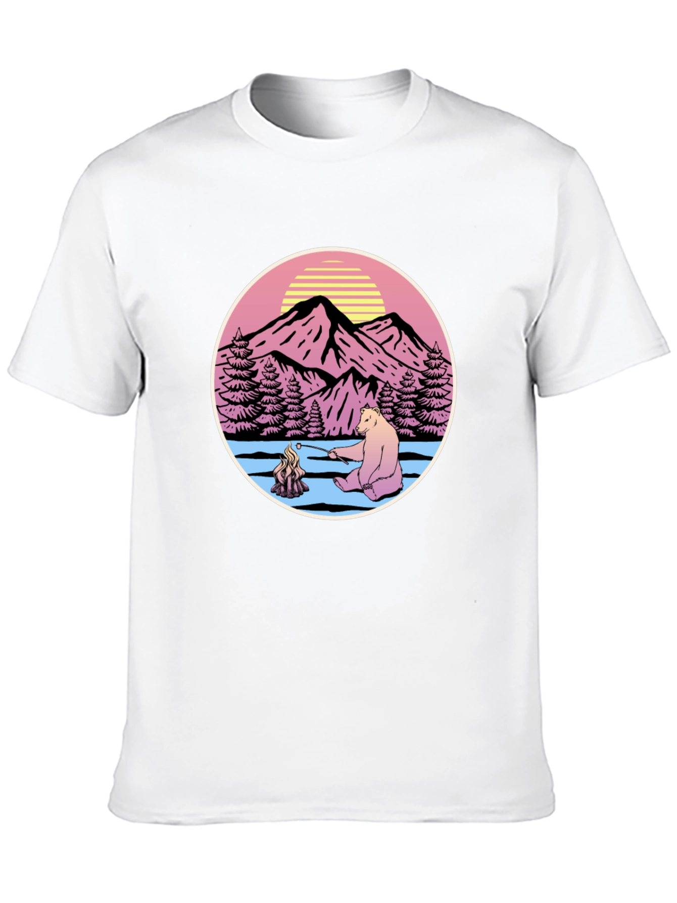 Retro Bear Campfire T-Shirt