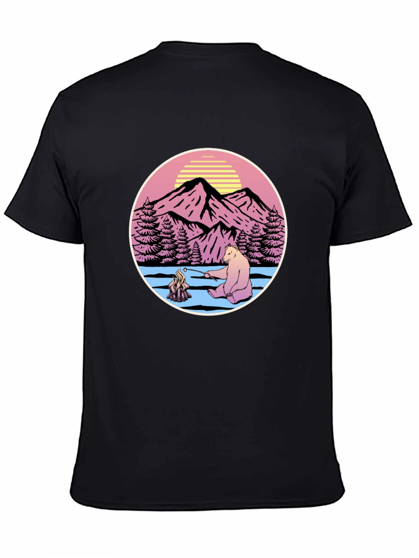 Retro Bear Campfire T-Shirt