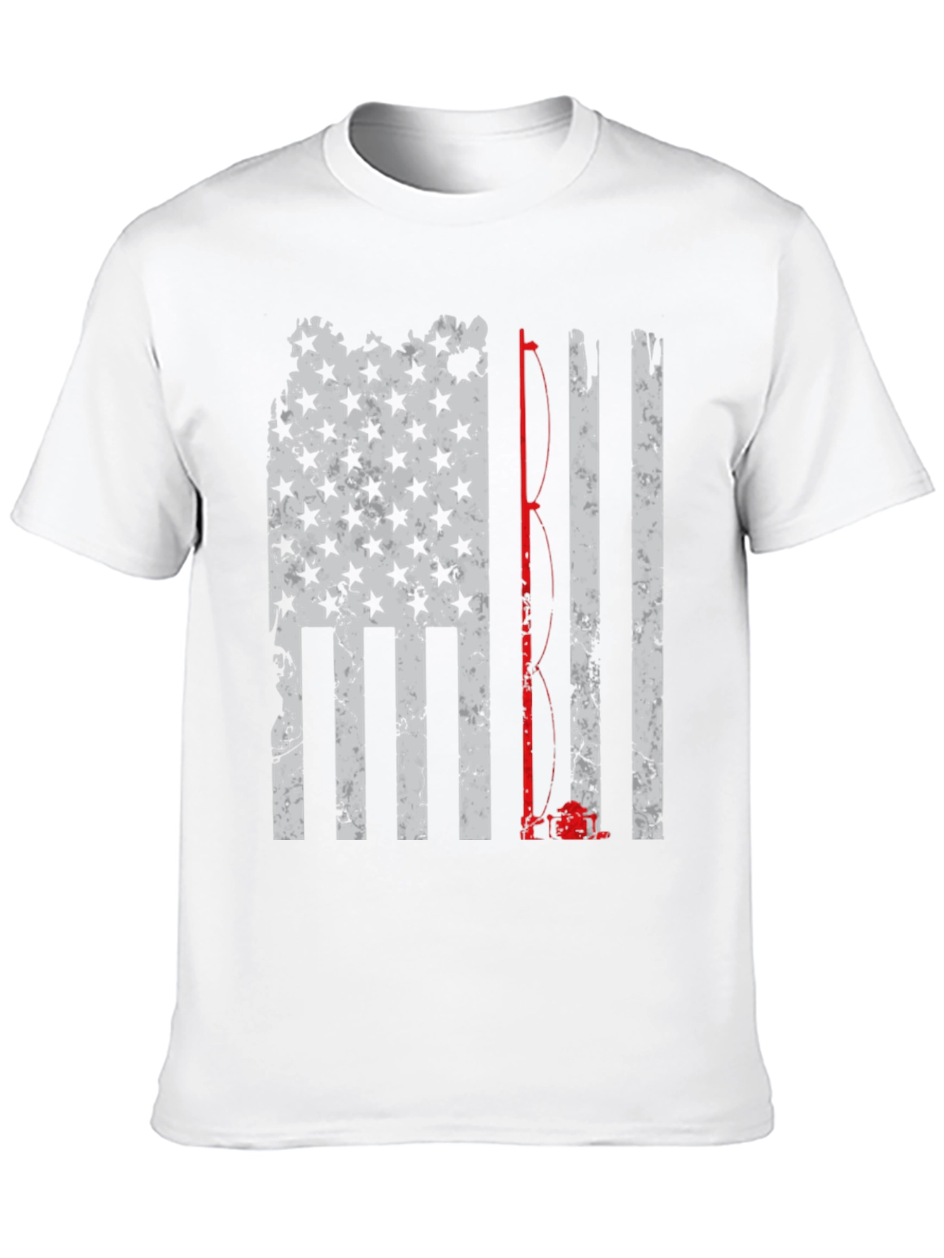 Fishing American Flag T-Shirt - Patriotic Angler Tee