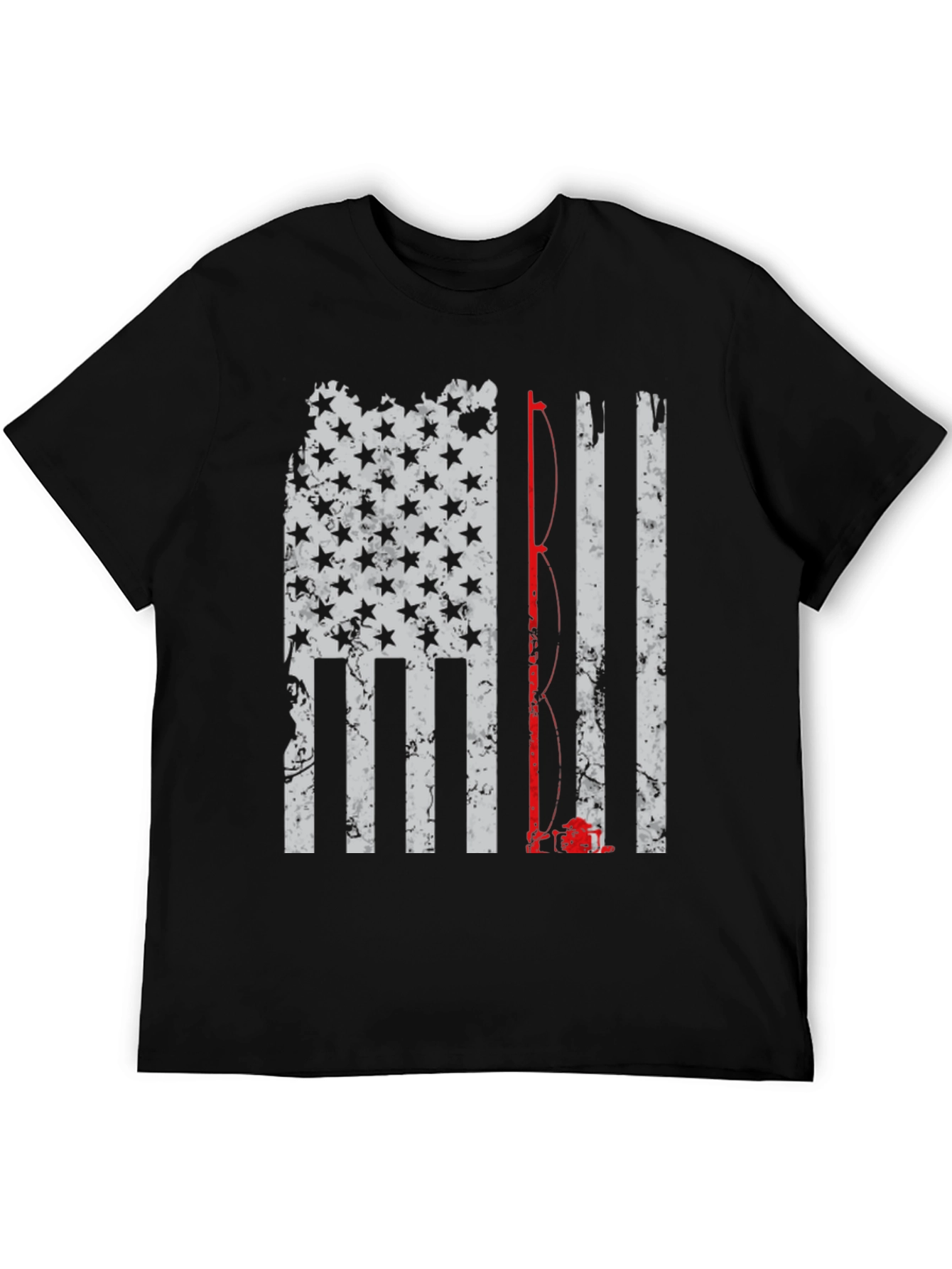 Fishing American Flag T-Shirt - Patriotic Angler Tee
